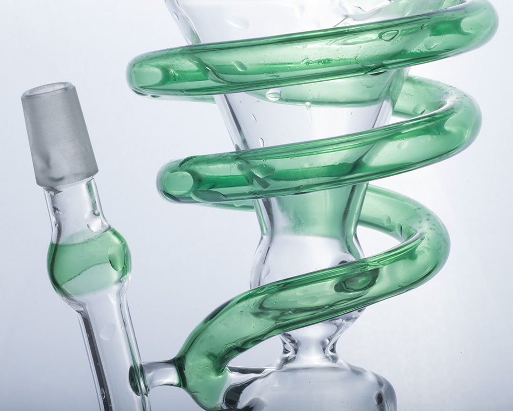 Spiral Perc Recycler Dab Rig
