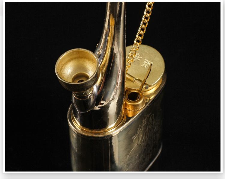 Fu Lu Shou Sanxing Antique Metal Bong