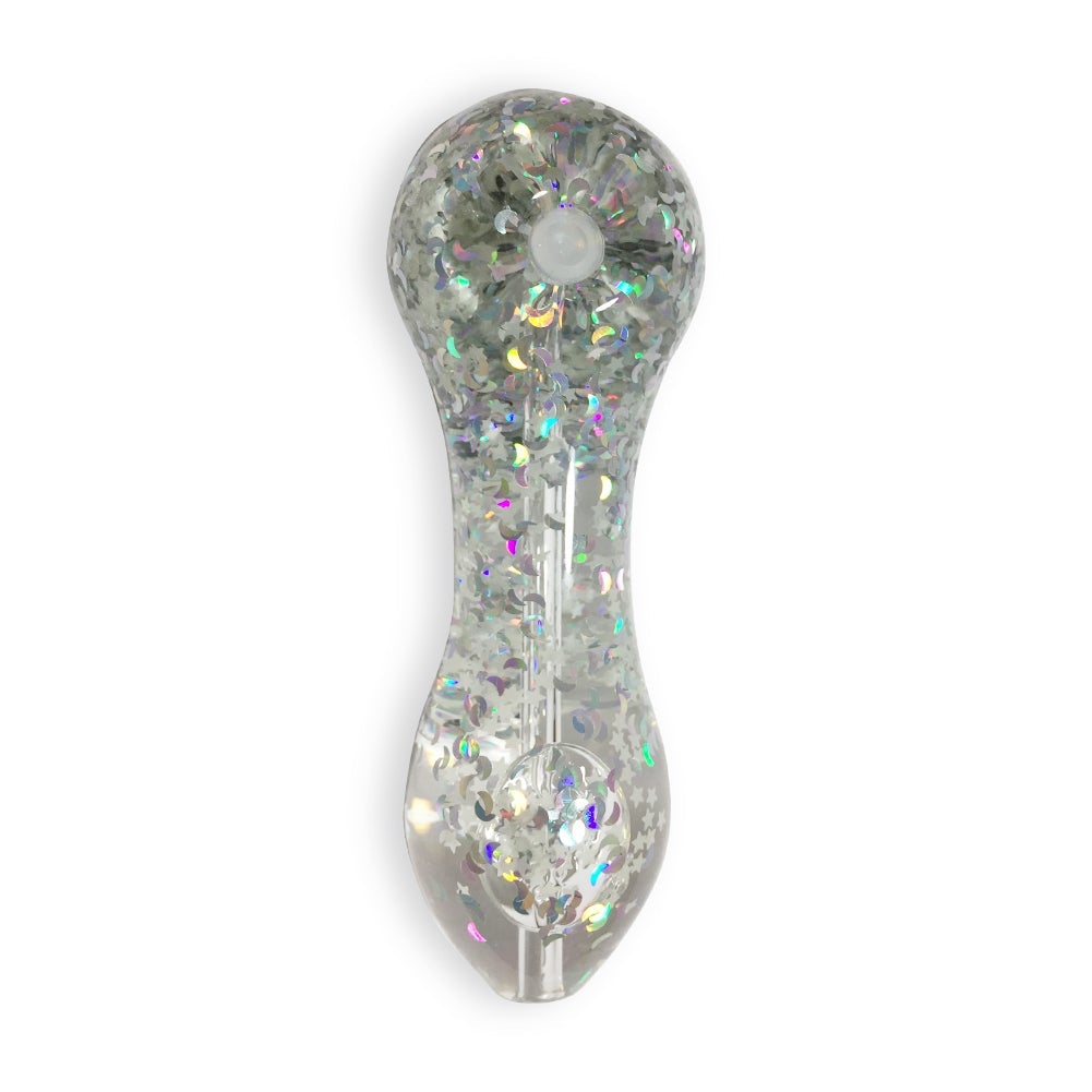 Sparkly Glitter Glass Pipe (Random Color)