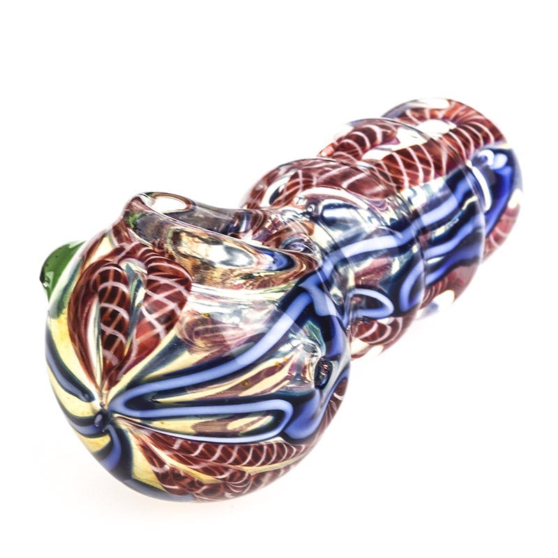 Chunky Fumed Glass Pipe w/ Marble