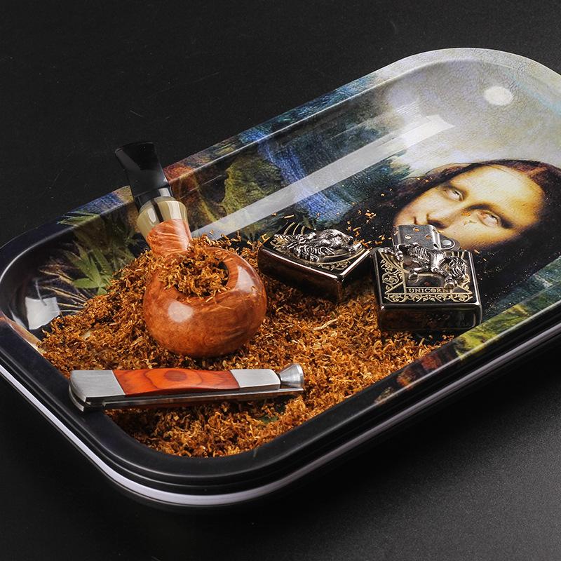 Mona Lisa Tobacco Hand Roll Ash Rolling Tray