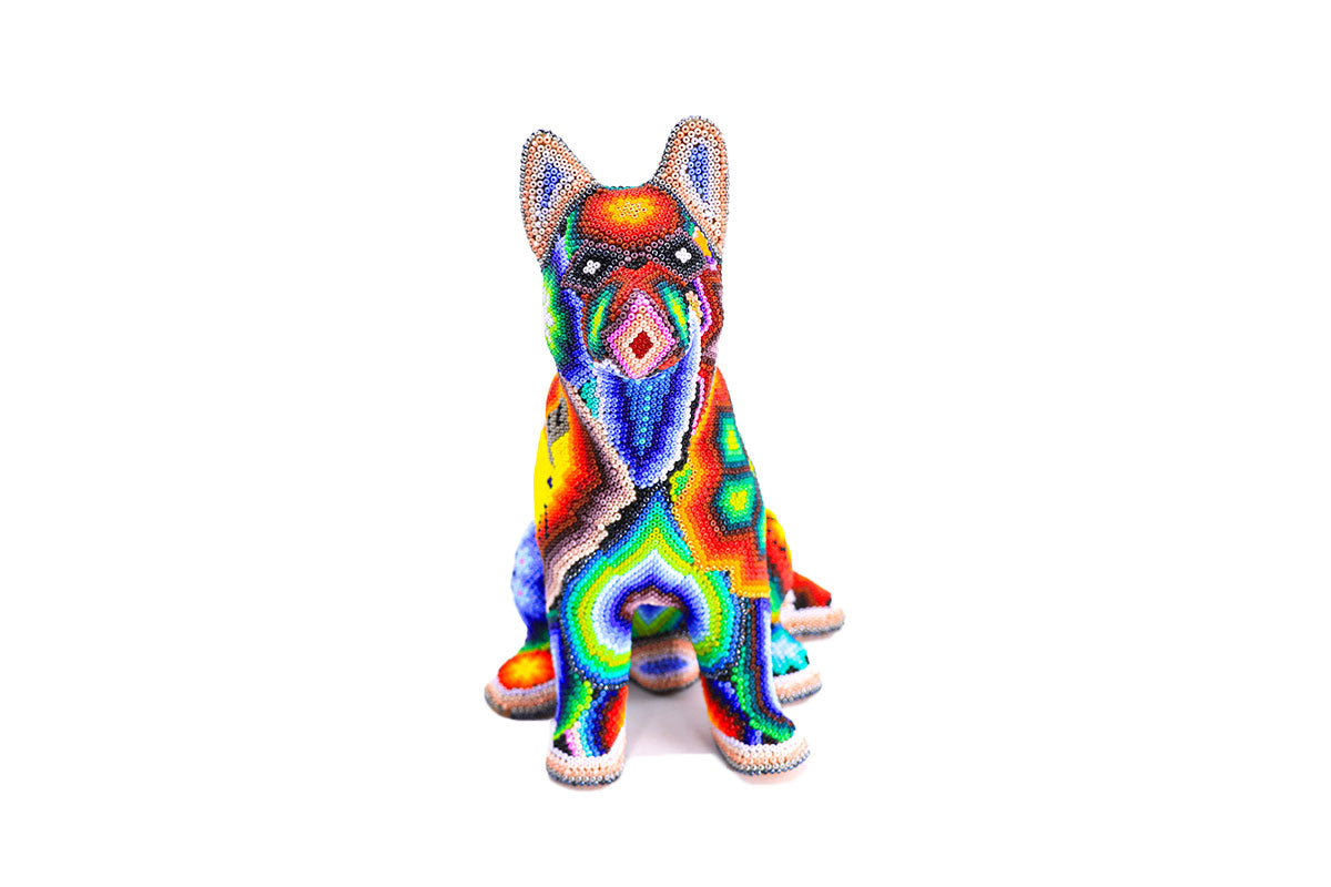 Perro Pastor Alemán - Obra de Arte Huichol