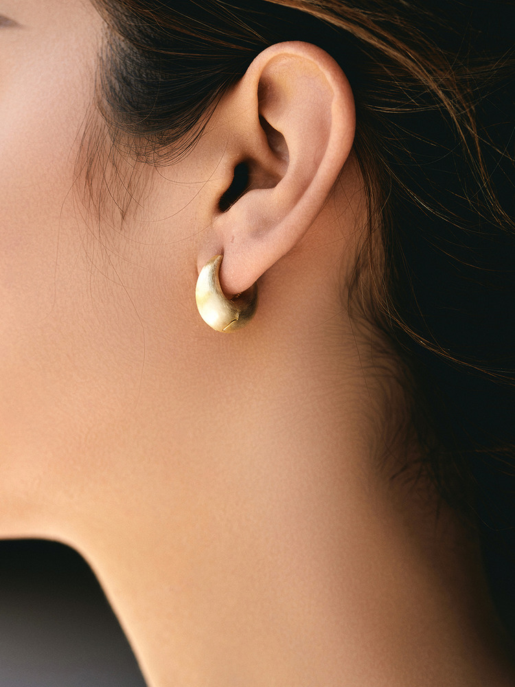 Crescent Circle Earring