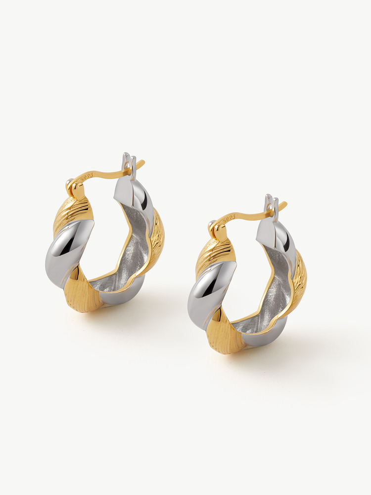 Twisted Texture Round Earrings