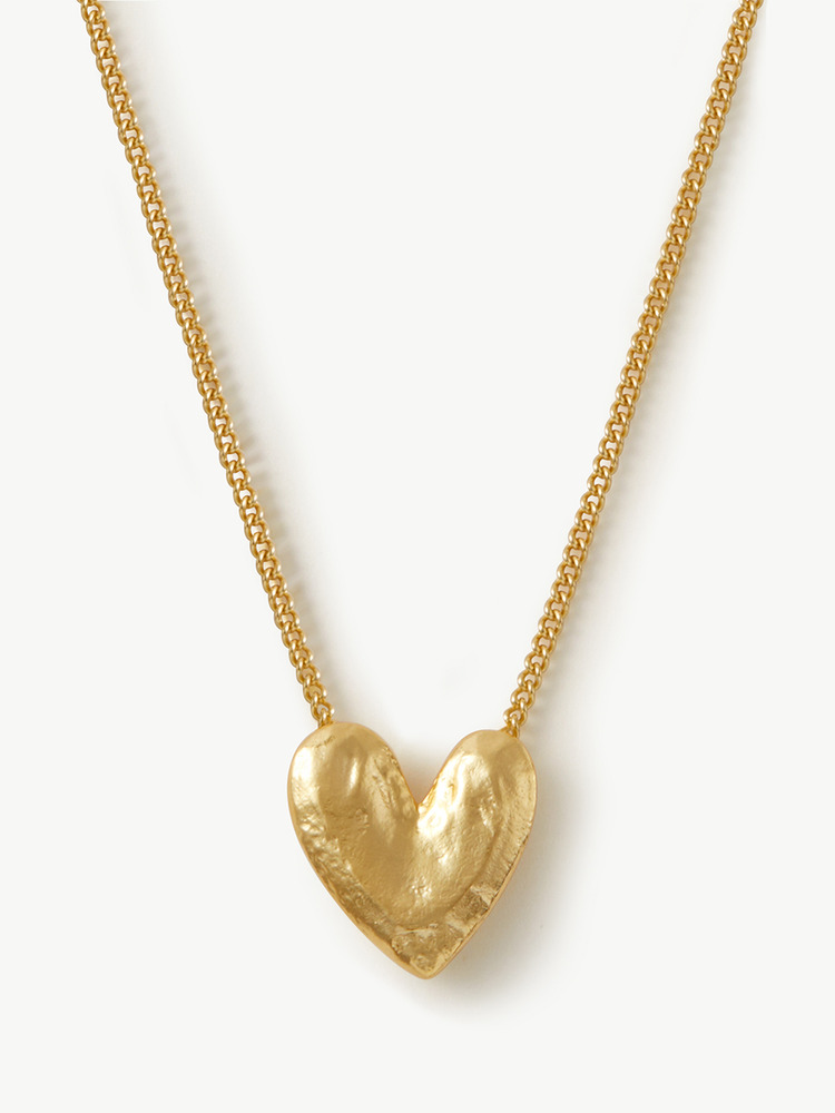 Handmade texture heart pendant necklace