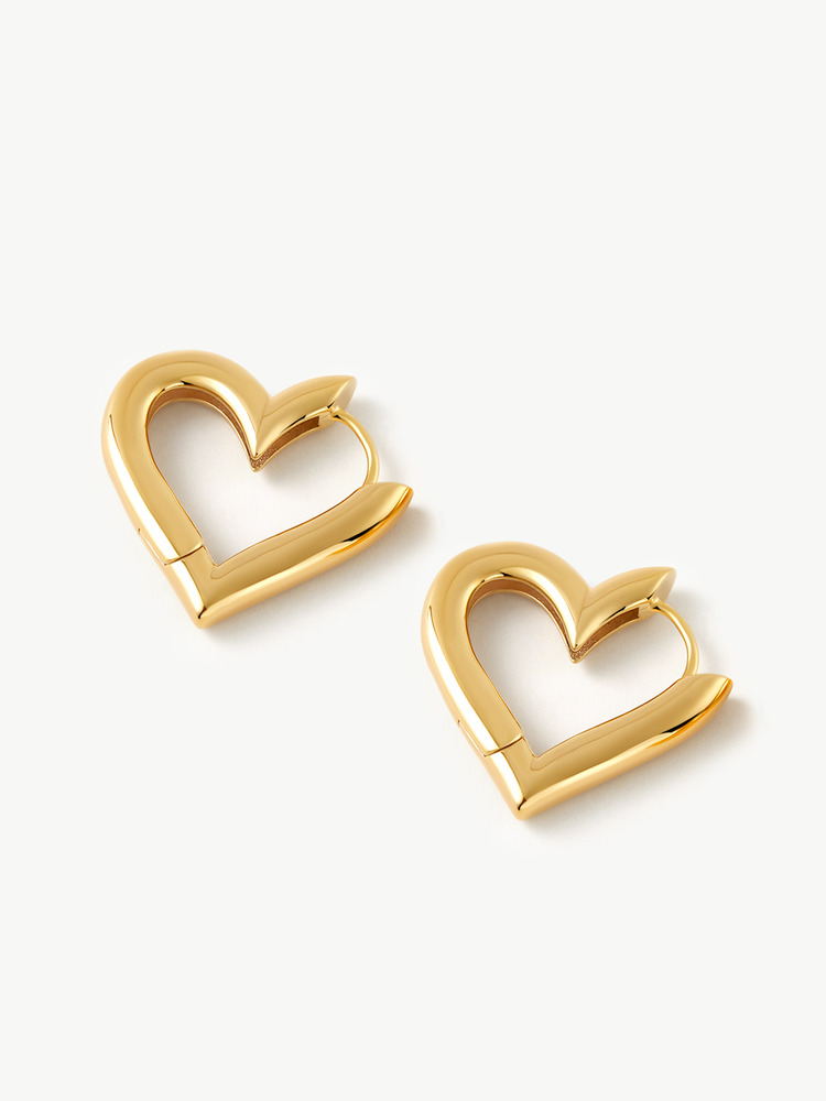 Polished Love Shape Earrings