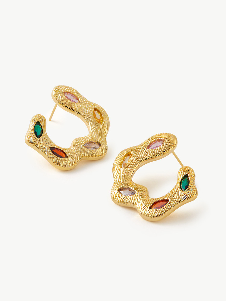 Nebula Semicircle Earrings