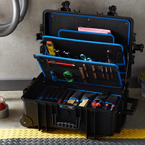 B&W International Jumbo 6700 Outdoor Tool Case with Pocket Tool Boards, Black