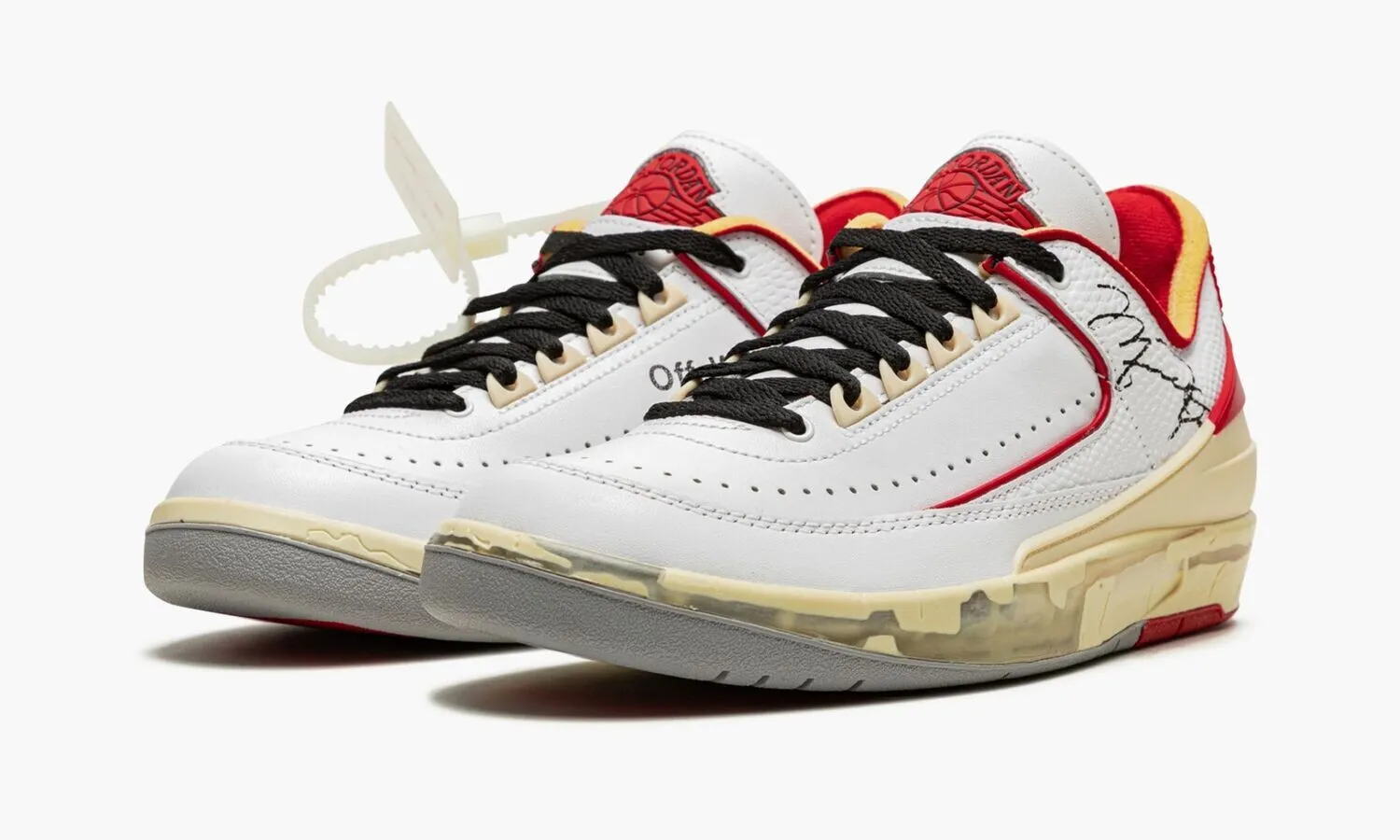 Jordan 2 Low White Varsity Red Black - beetsneakers