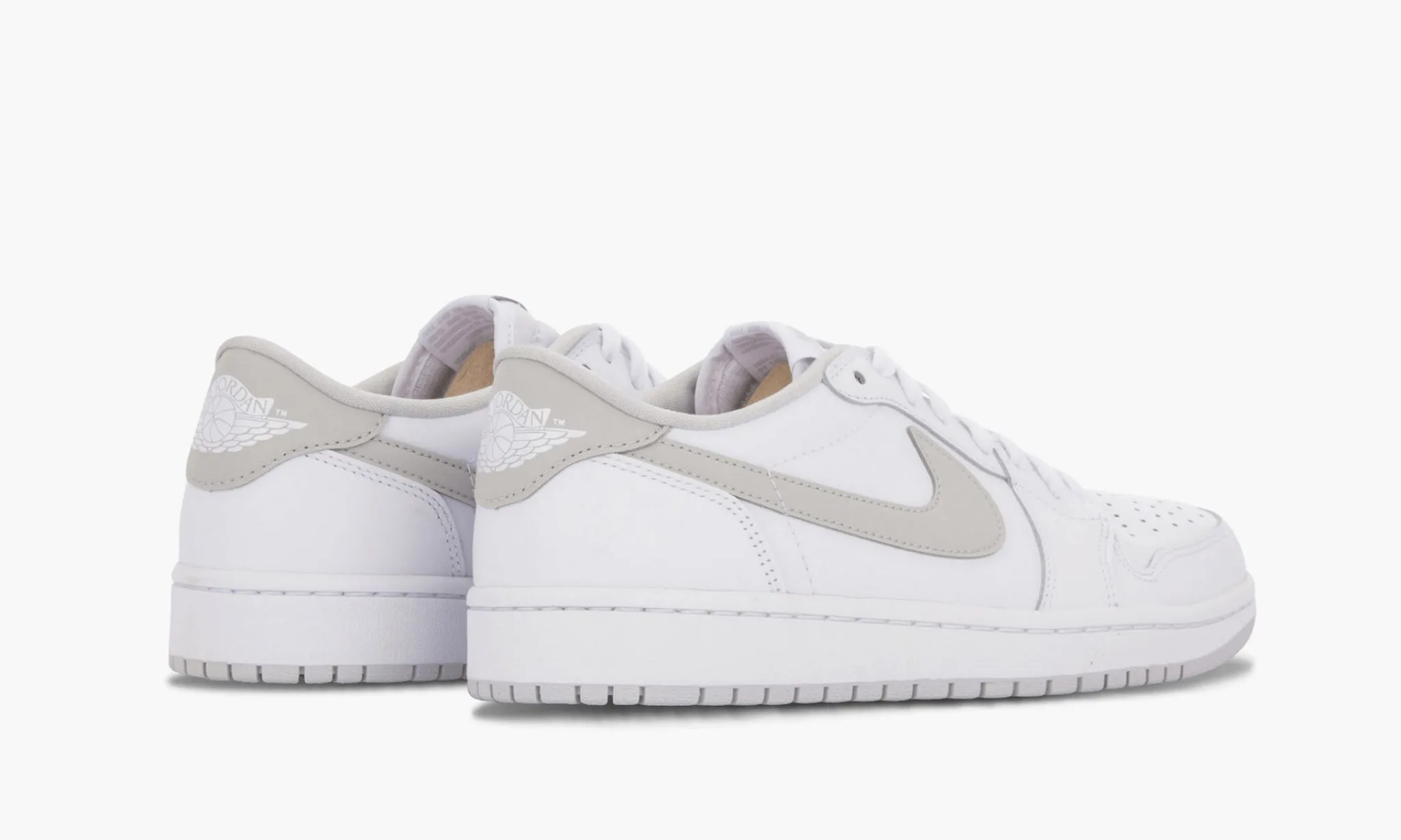 JORDAN 1 RETRO LOW OG White Neutral Grey - beetsneakers