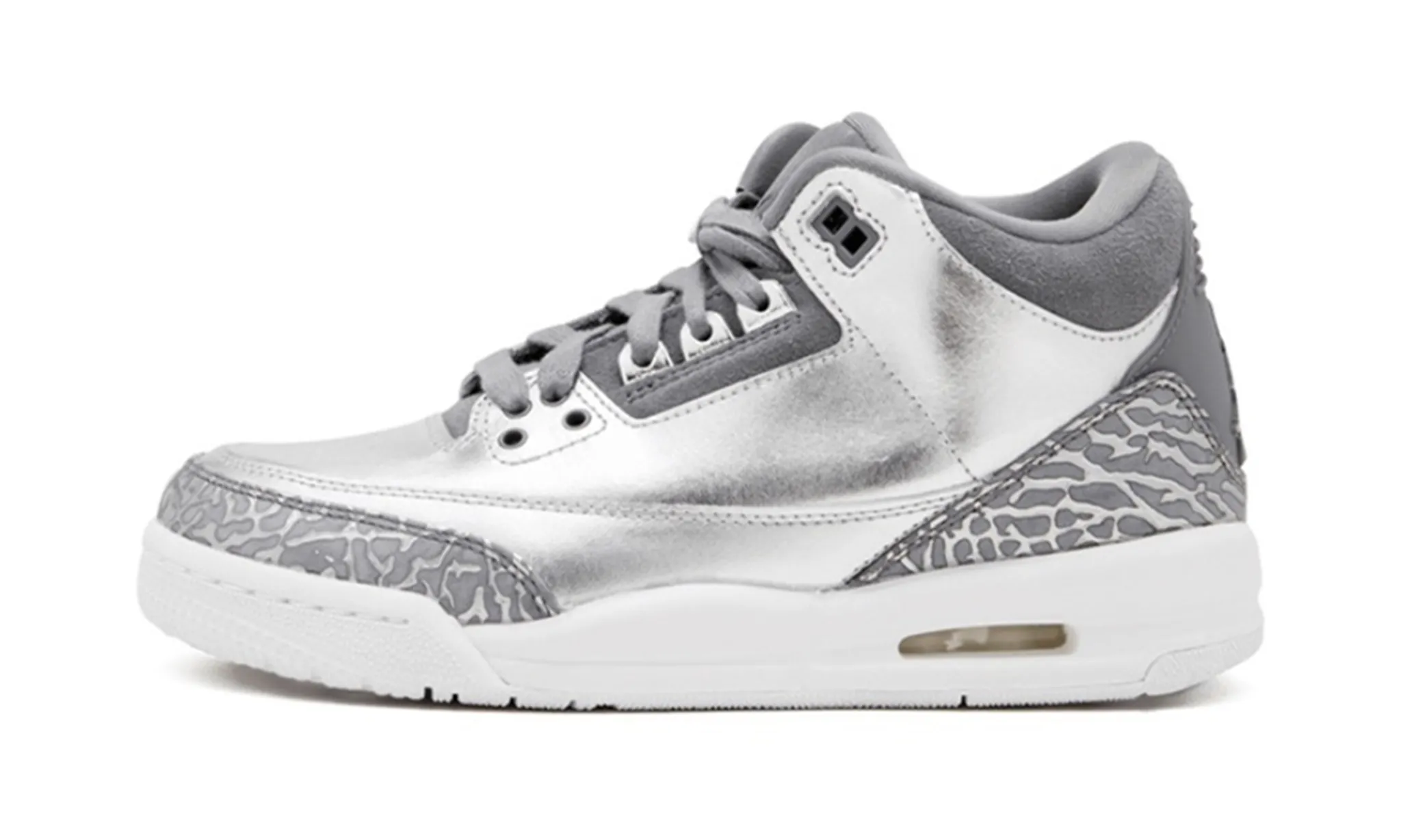 Jordan 3 Retro Premium Heiress Metallic Silver - beetsneakers