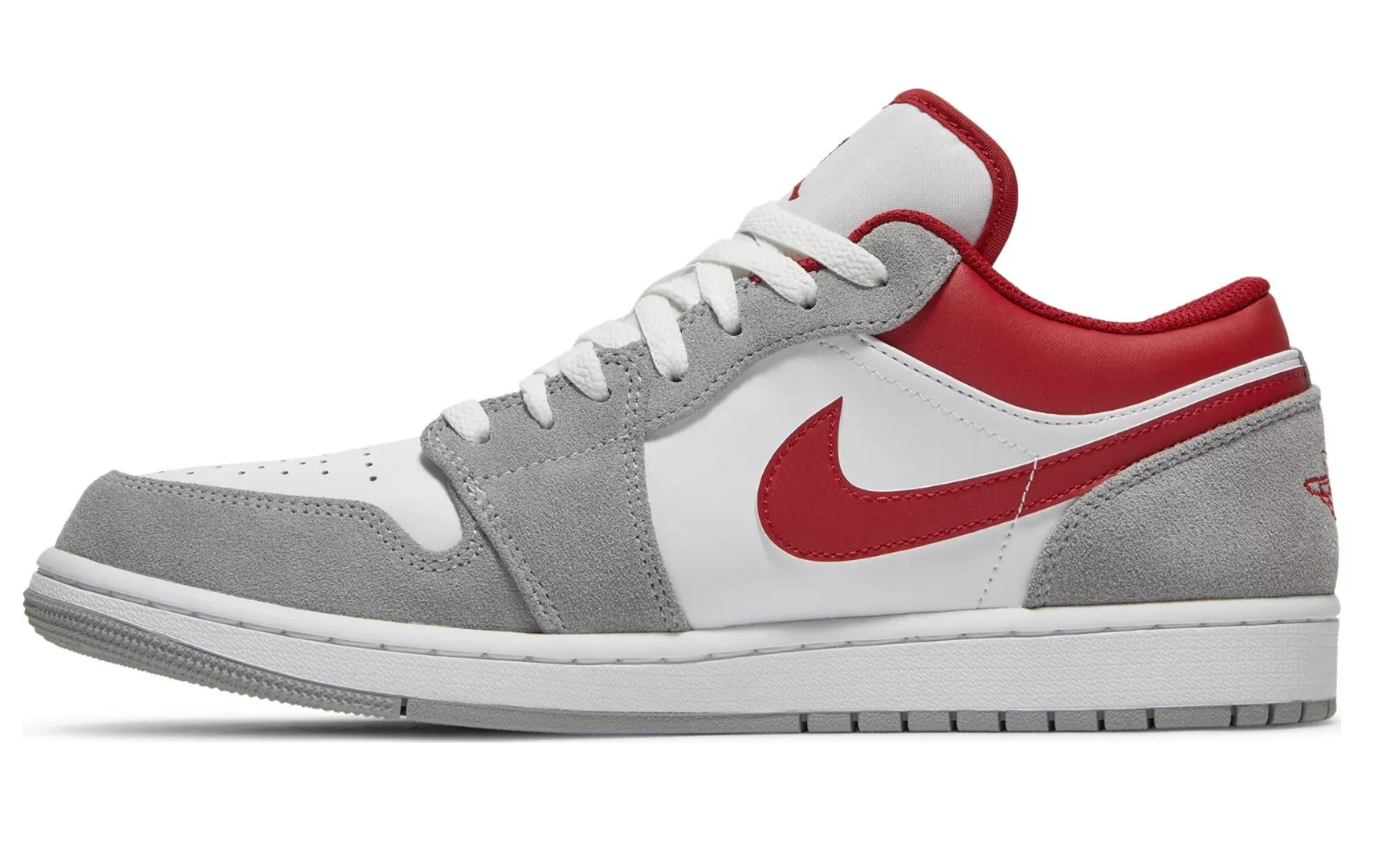 JORDAN 1 Low SE Light Smoke Grey Gym Red - beetsneakers