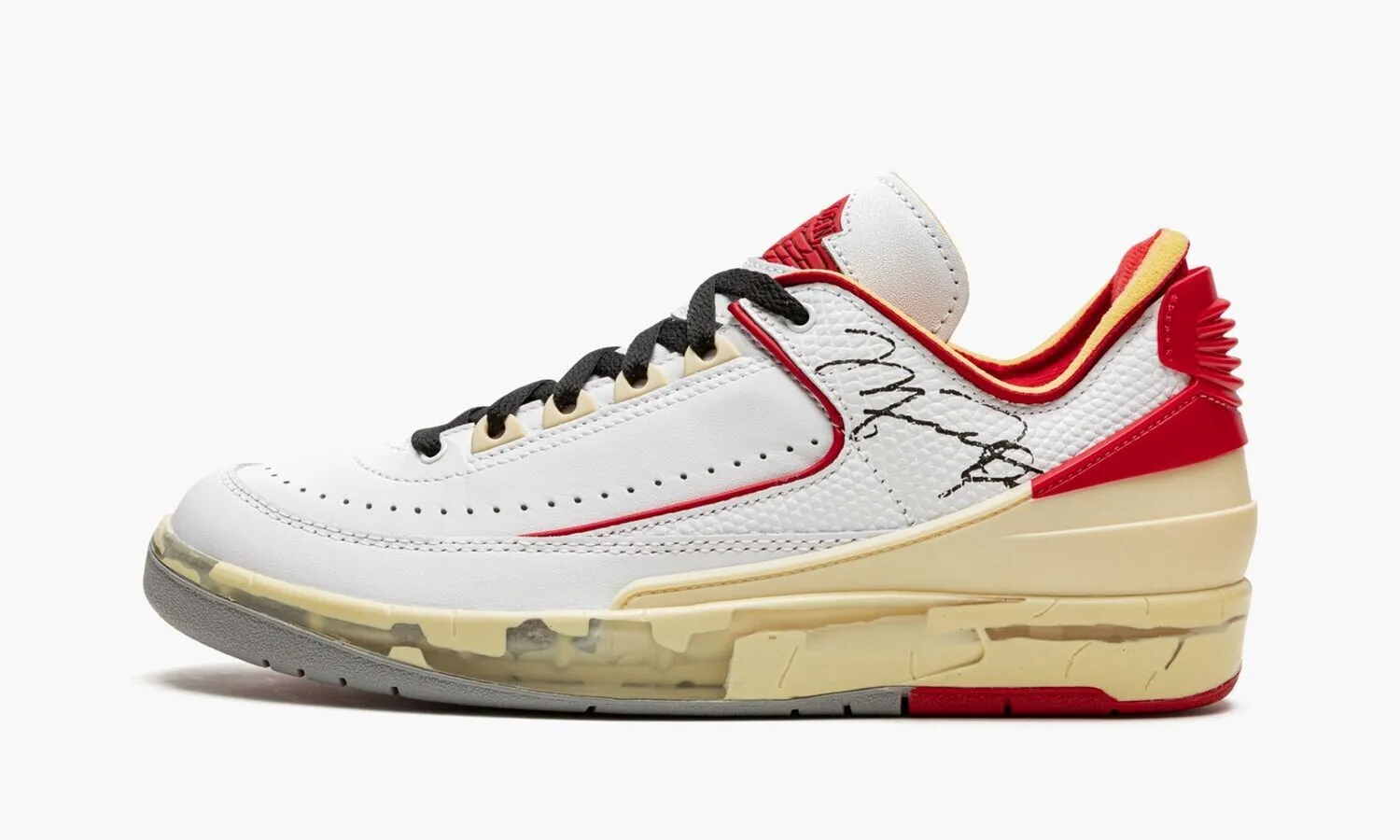 Jordan 2 Low White Varsity Red Black - beetsneakers