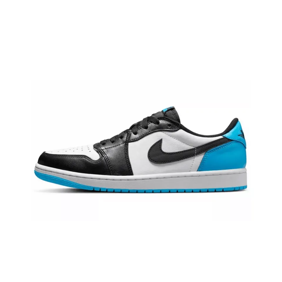Jordan 1 Retro Low OG Black Dark Powder Blue - beetsneakers