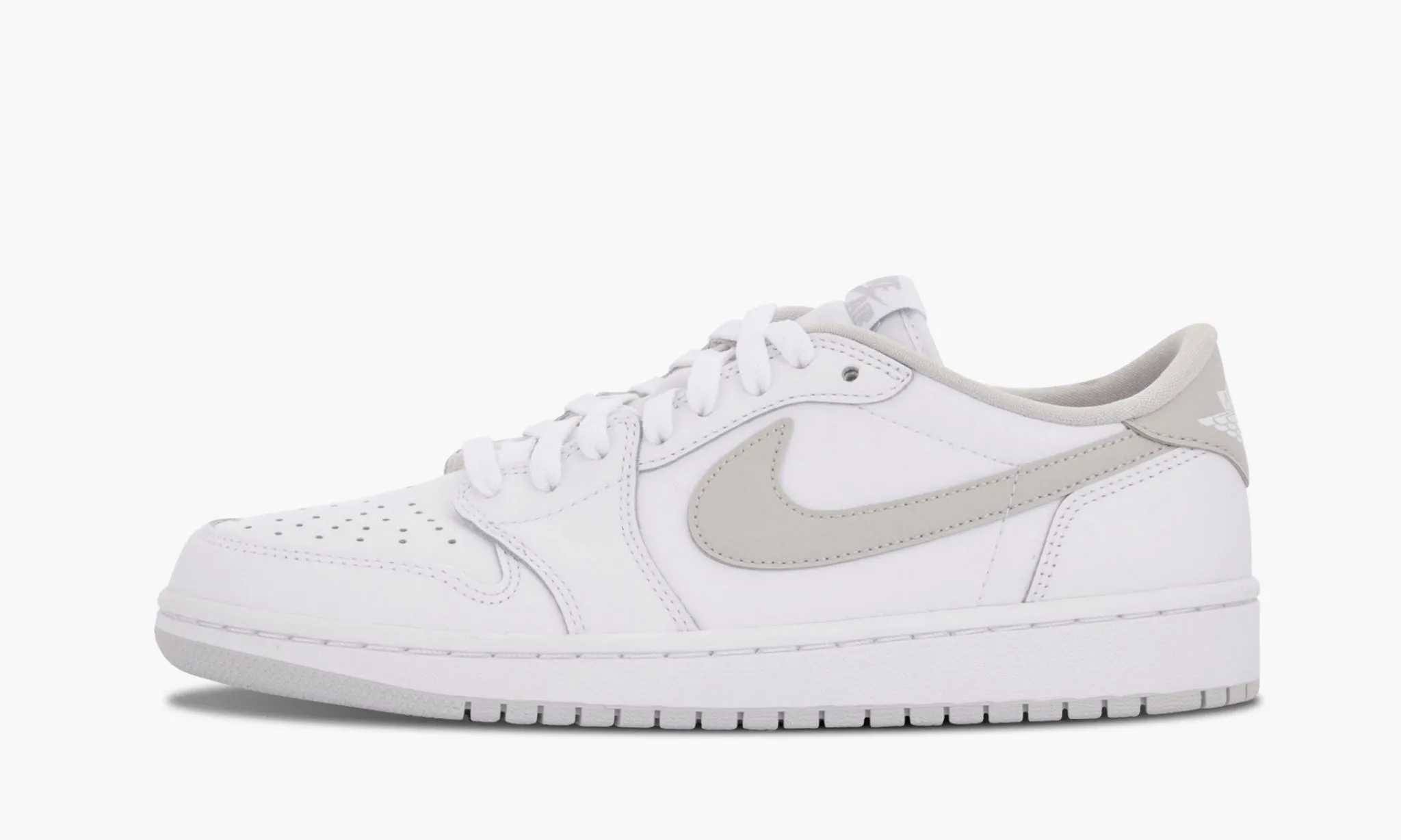 JORDAN 1 RETRO LOW OG White Neutral Grey - beetsneakers