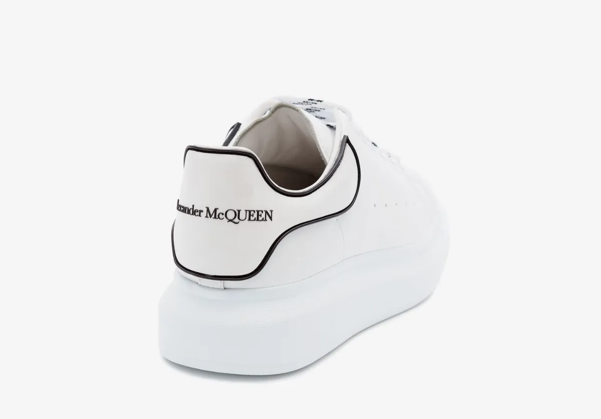 Alexander Mcqueen Men's Oversized Sneaker in White/black - beetsneakers