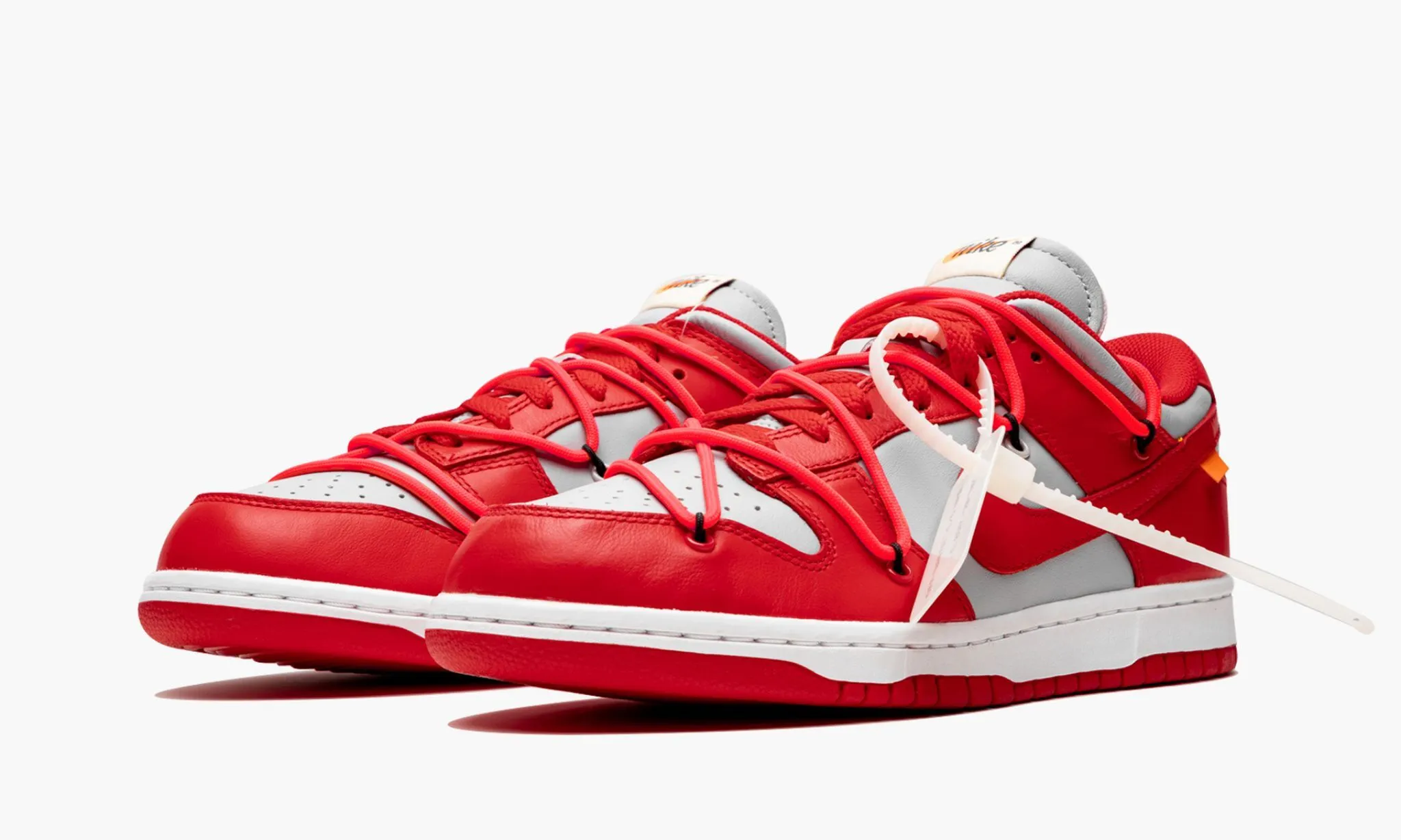 NIKE X OFF WHITE DUNK LOW Off White University Red - beetsneakers