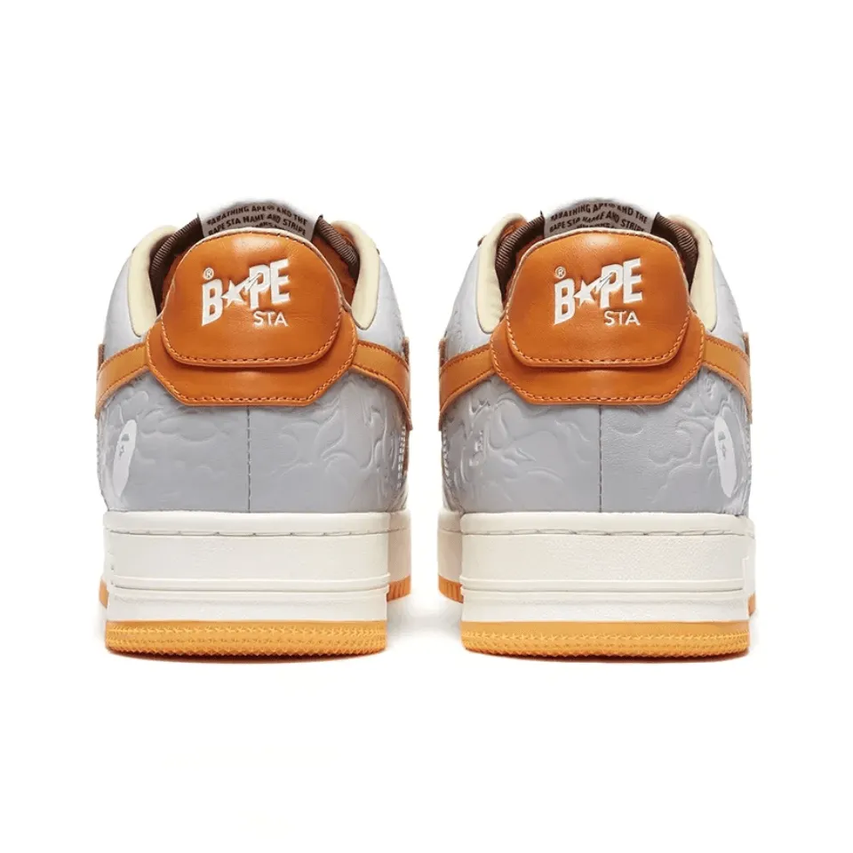 Bape Sta Low Grey Orange - beetsneakers