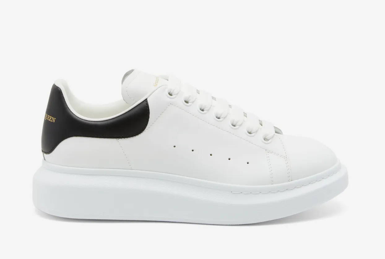 Alexander Mcqueen Men's Oversized Sneaker in White/black - beetsneakers