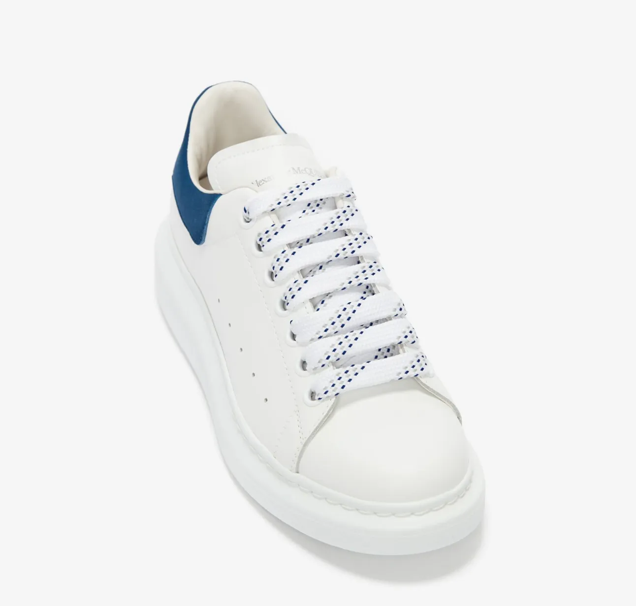 Alexander Mcqueen Men's Oversized Sneaker in White/paris Blue - beetsneakers