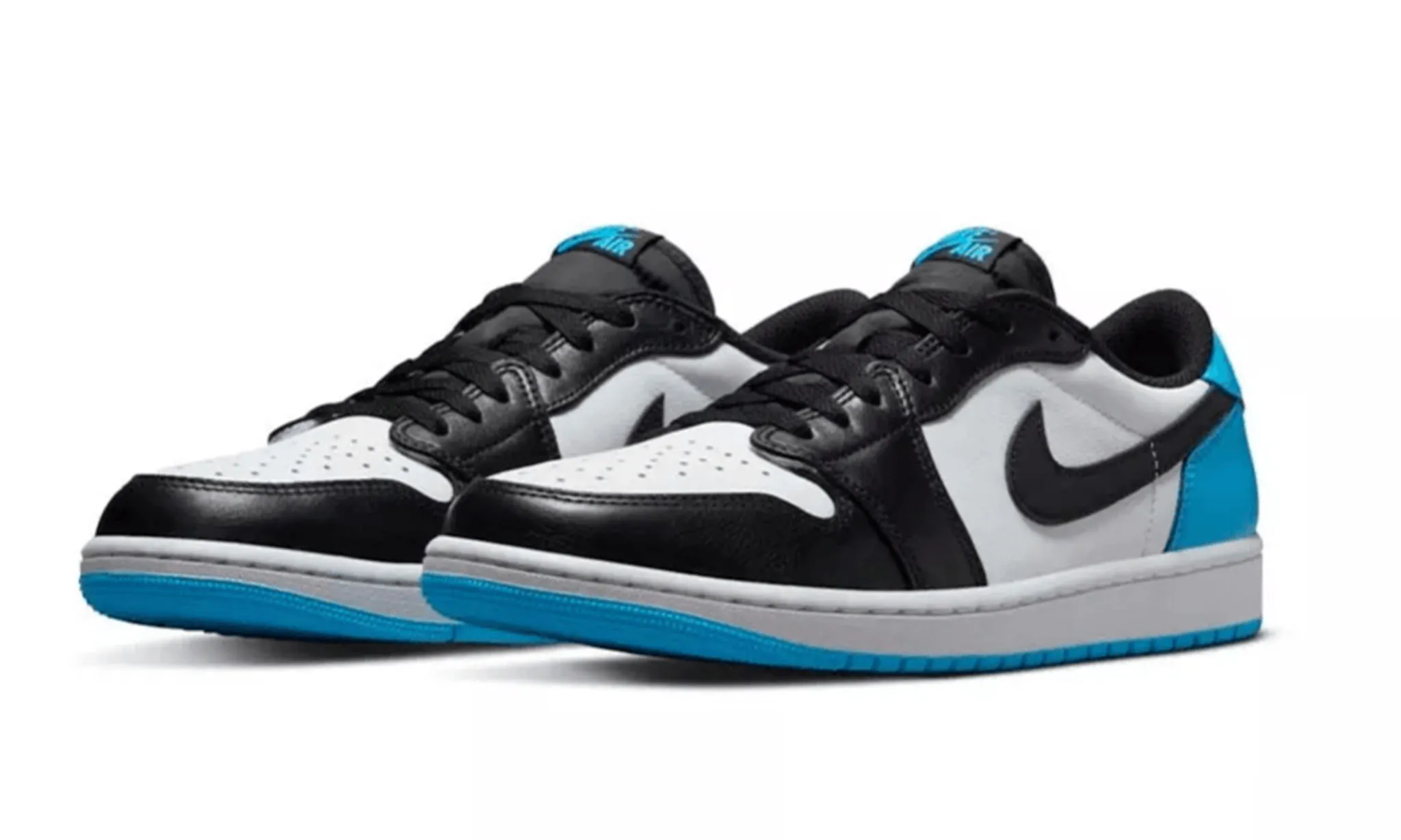 Jordan 1 Retro Low OG Black Dark Powder Blue - beetsneakers