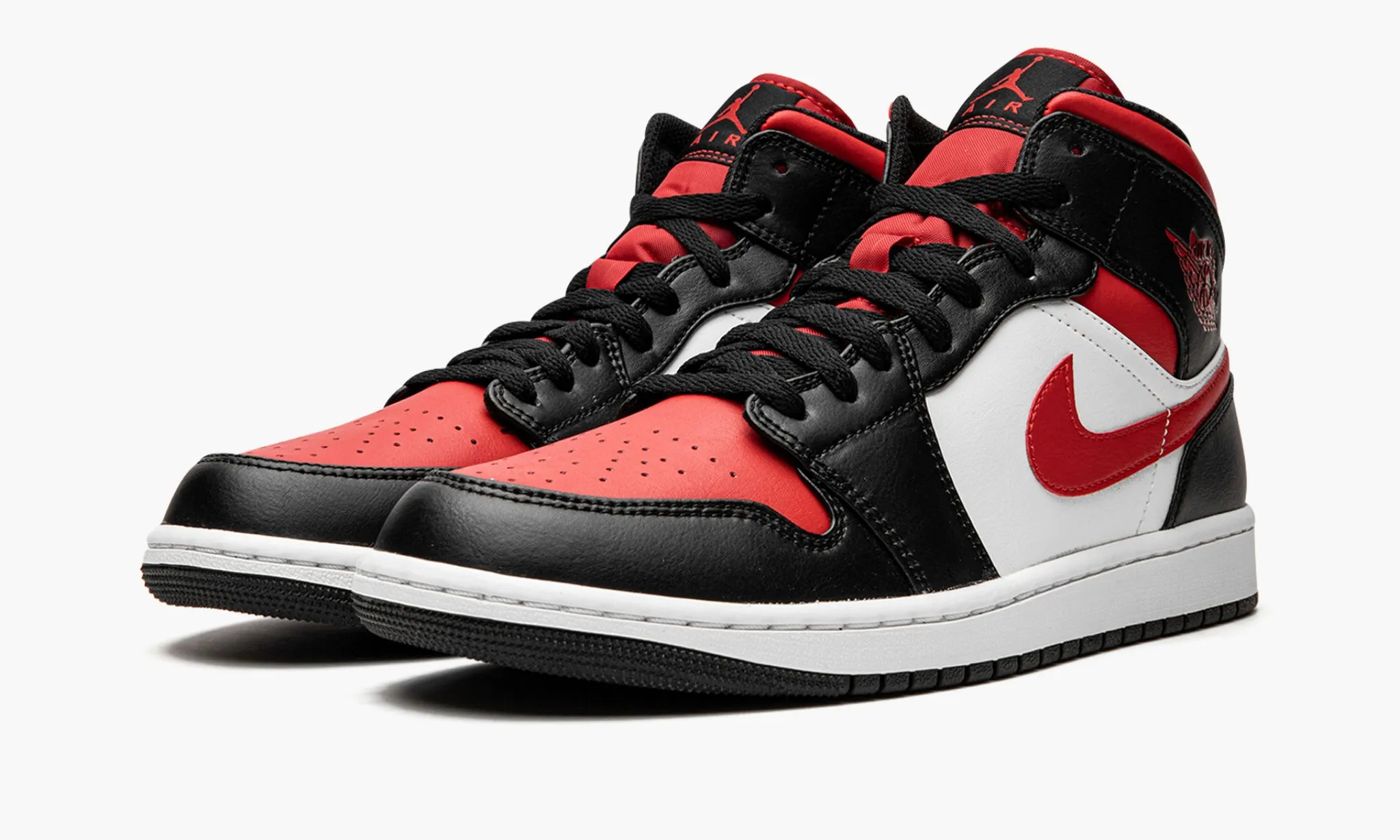 Jordan 1 Mid White Black Red (2022) - beetsneakers