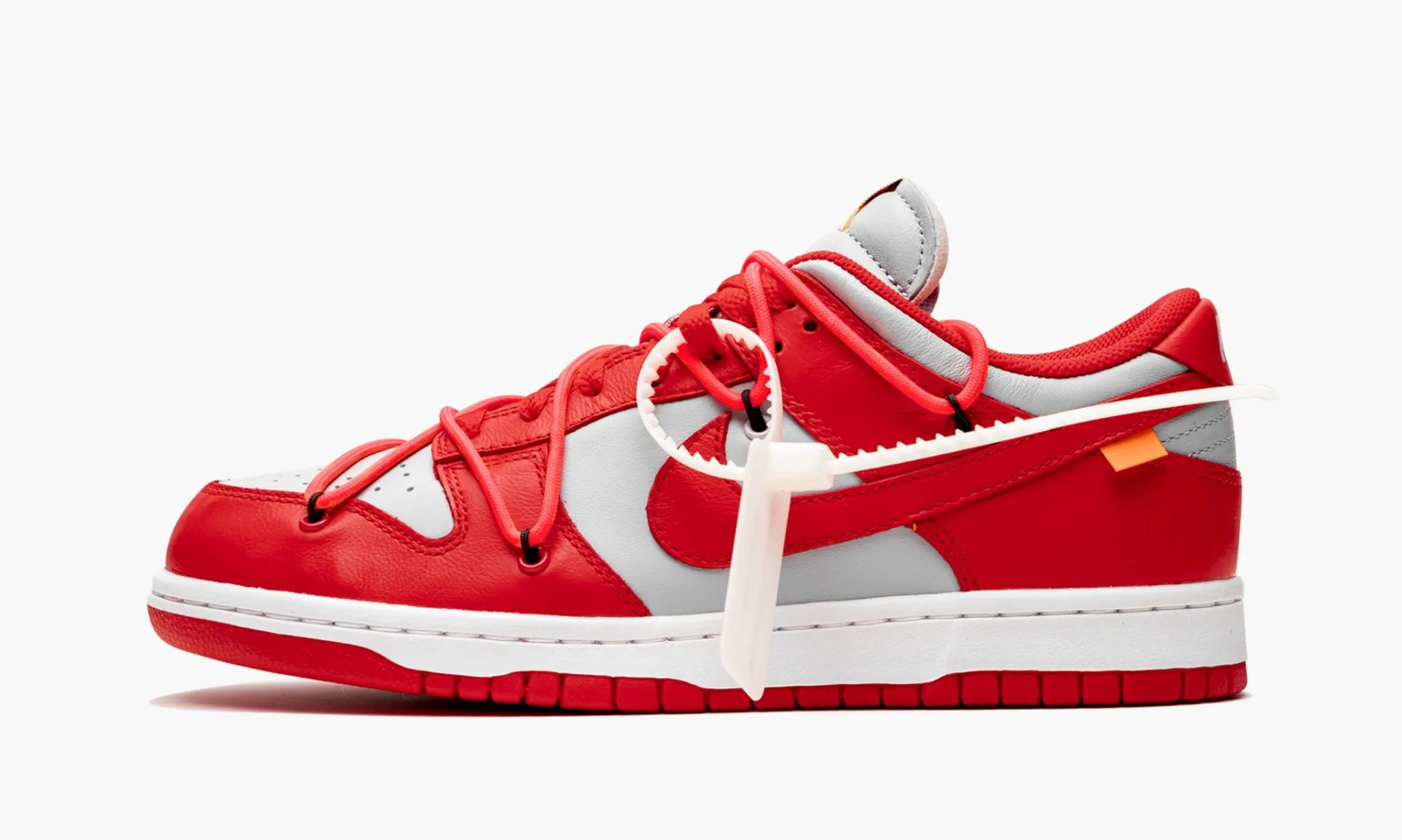 NIKE X OFF WHITE DUNK LOW Off White University Red - beetsneakers