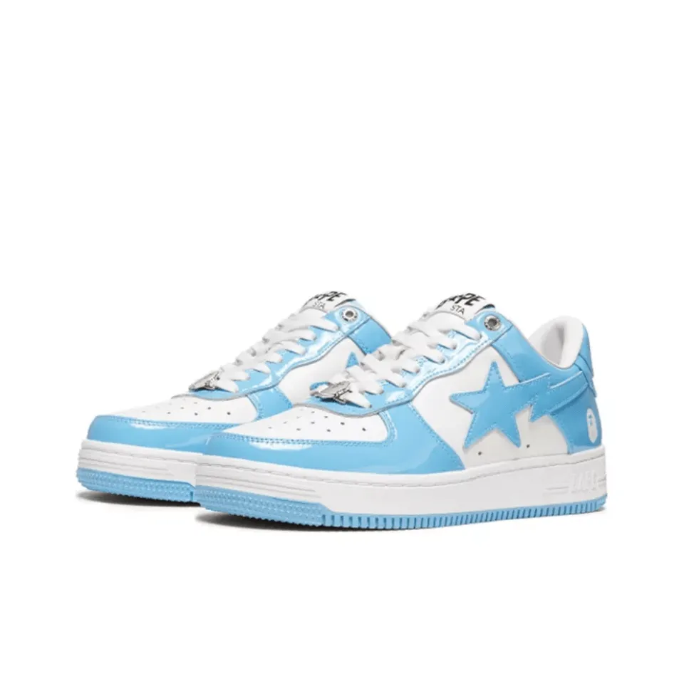 Bape Sta Patent Leather Blue White - beetsneakers