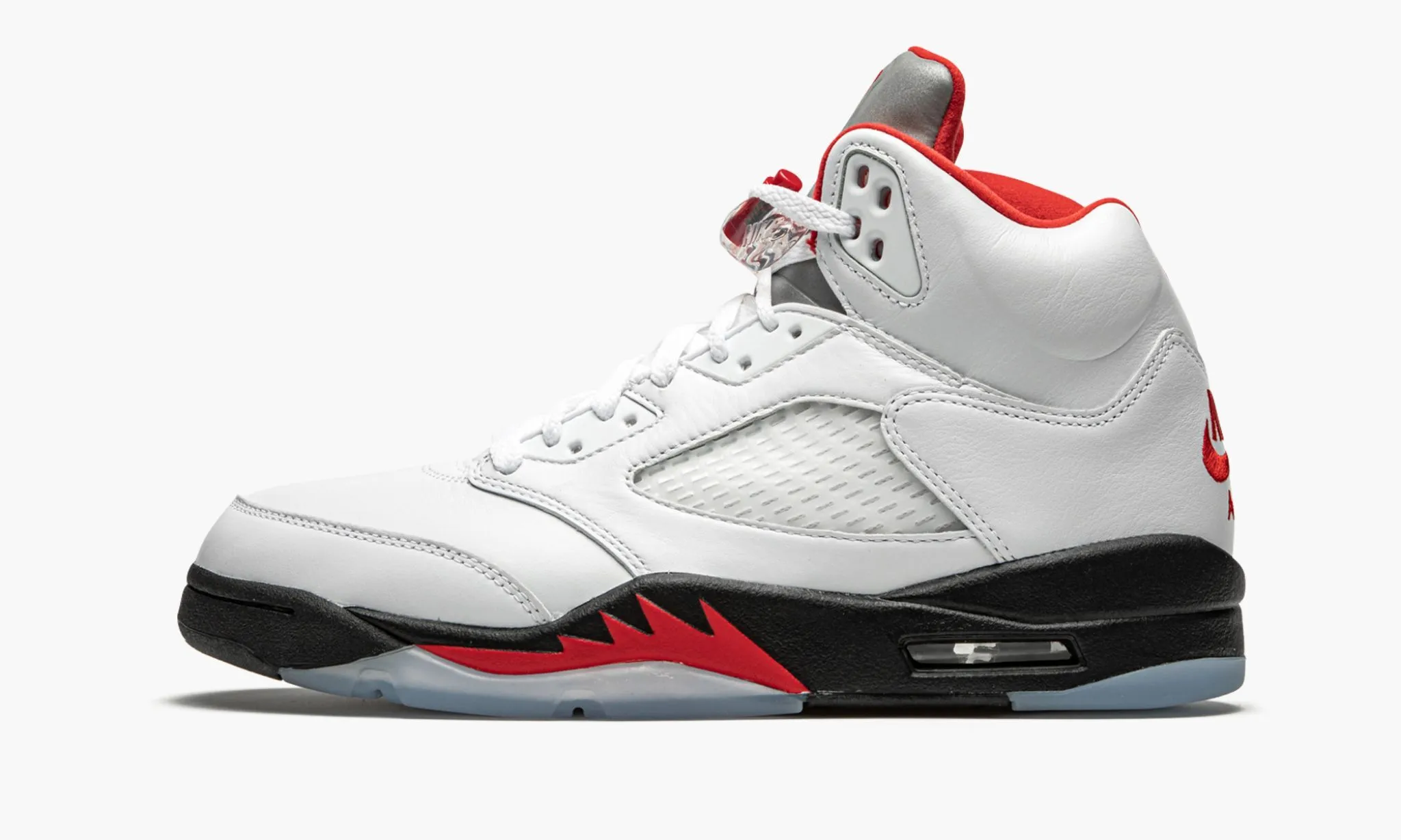 JORDAN 5 RETRO Fire Red Silver Tongue 2020 - beetsneakers