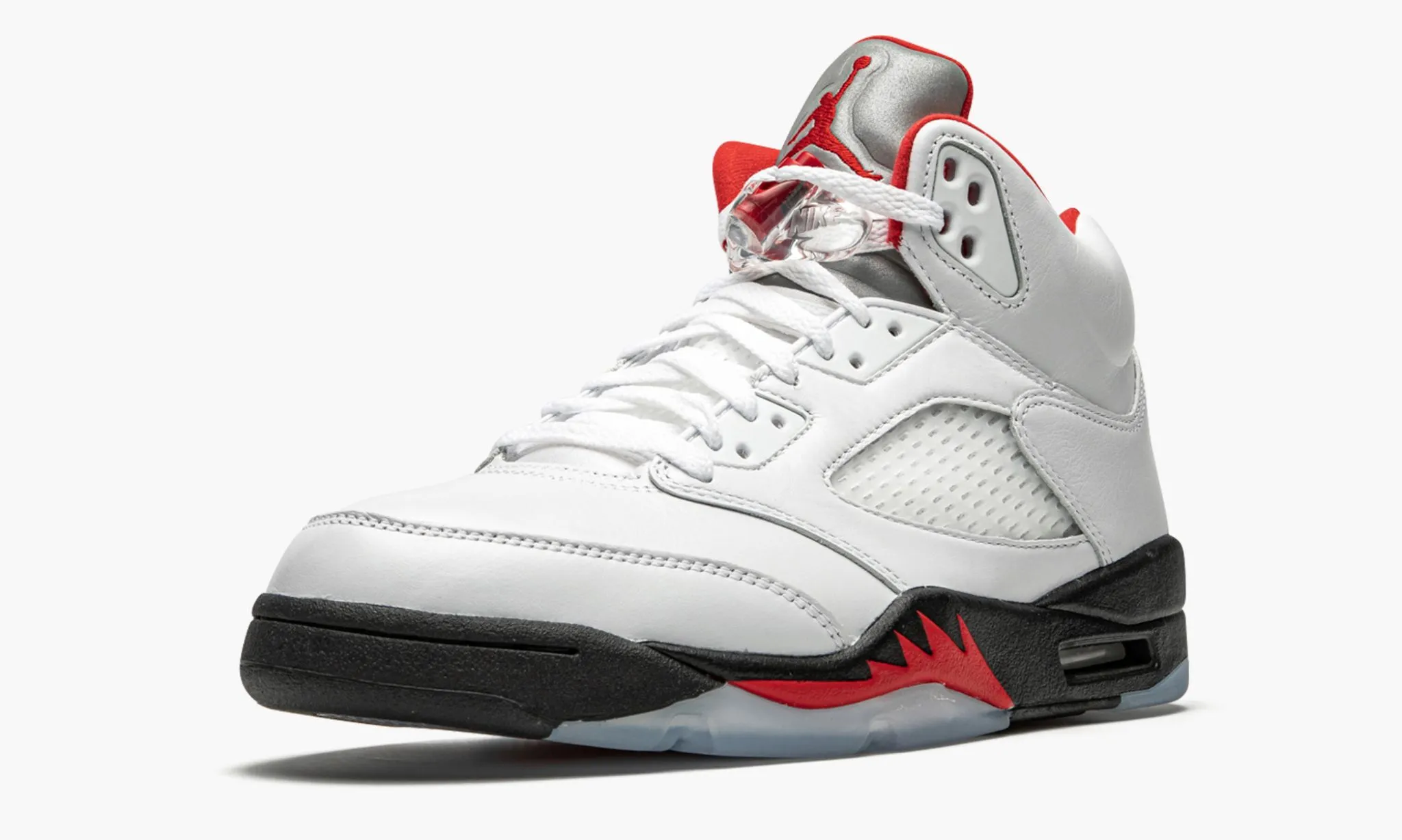 JORDAN 5 RETRO Fire Red Silver Tongue 2020 - beetsneakers