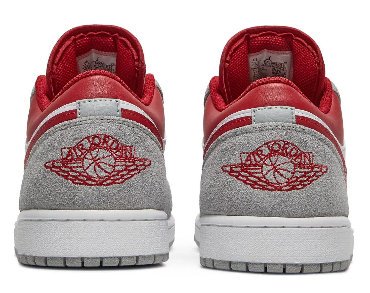 JORDAN 1 Low SE Light Smoke Grey Gym Red - beetsneakers