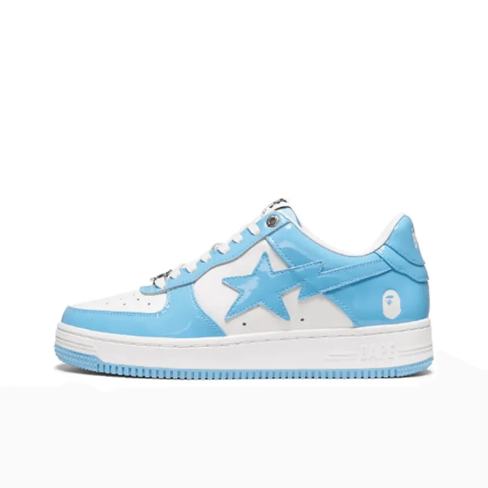 Bape Sta Patent Leather Blue White - beetsneakers