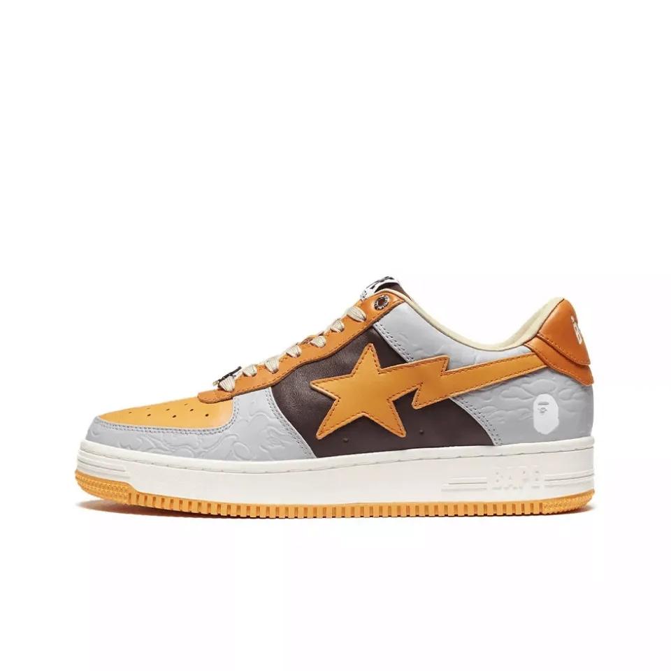 Bape Sta Low Grey Orange - beetsneakers