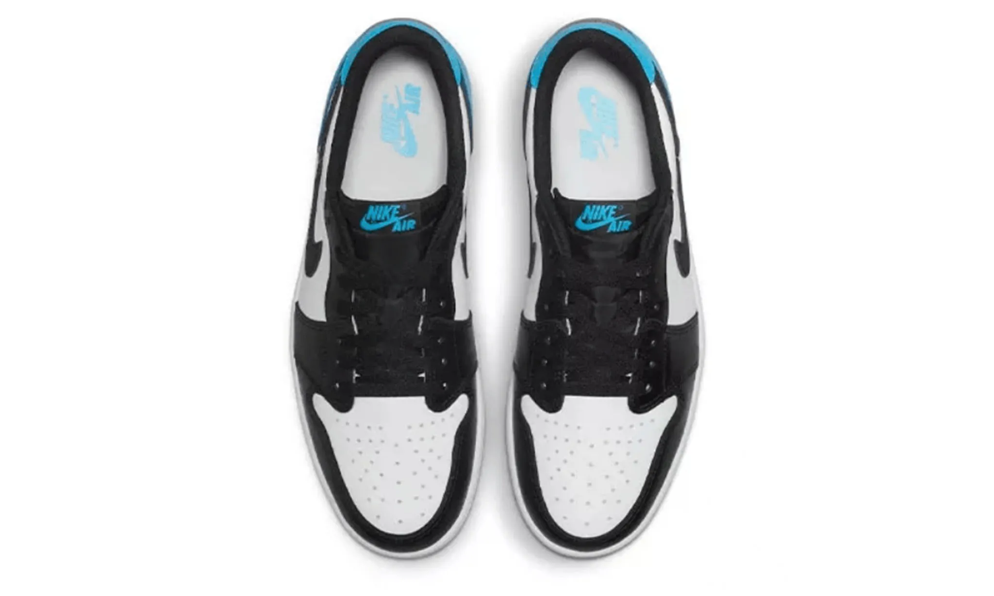 Jordan 1 Retro Low OG Black Dark Powder Blue - beetsneakers