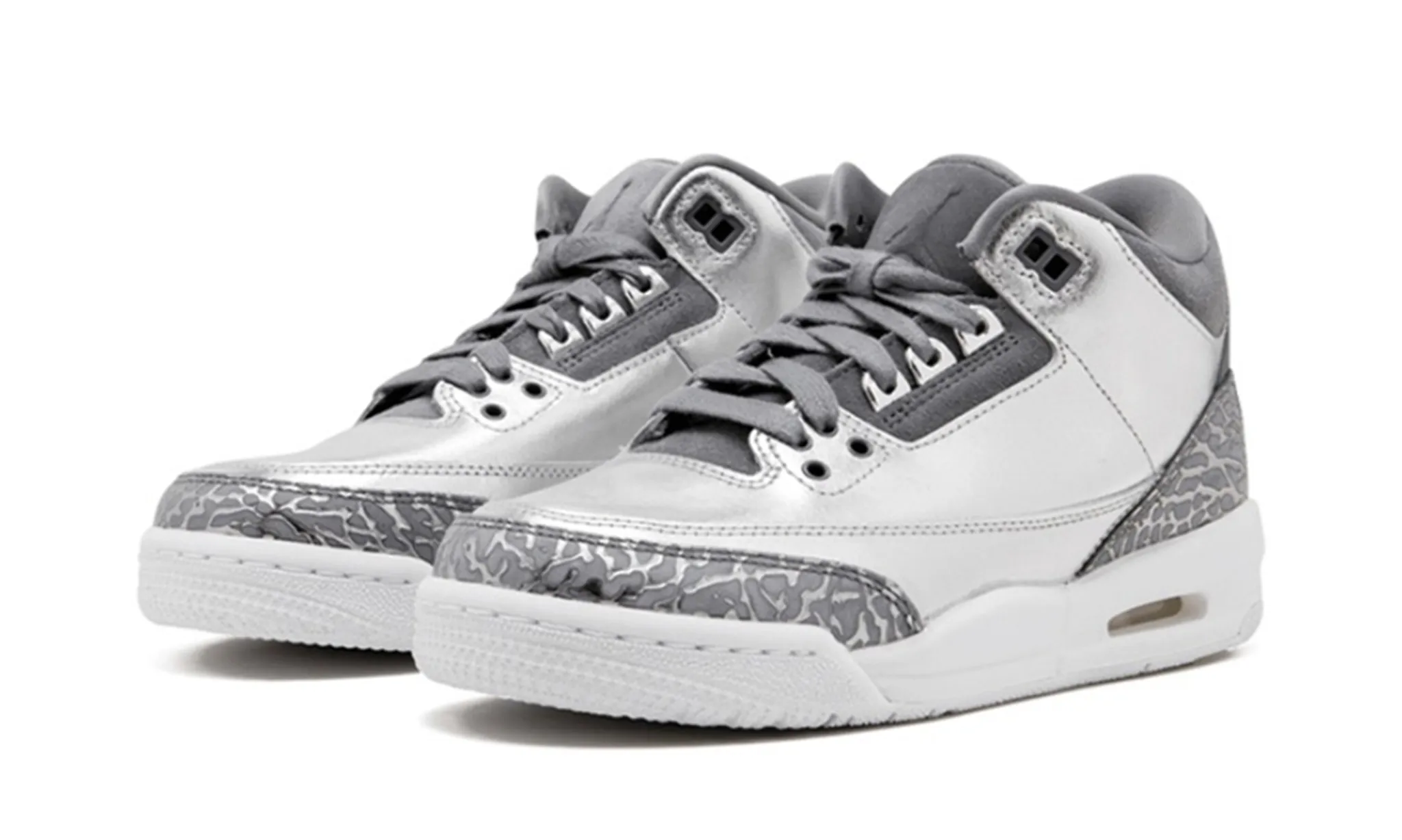 Jordan 3 Retro Premium Heiress Metallic Silver - beetsneakers