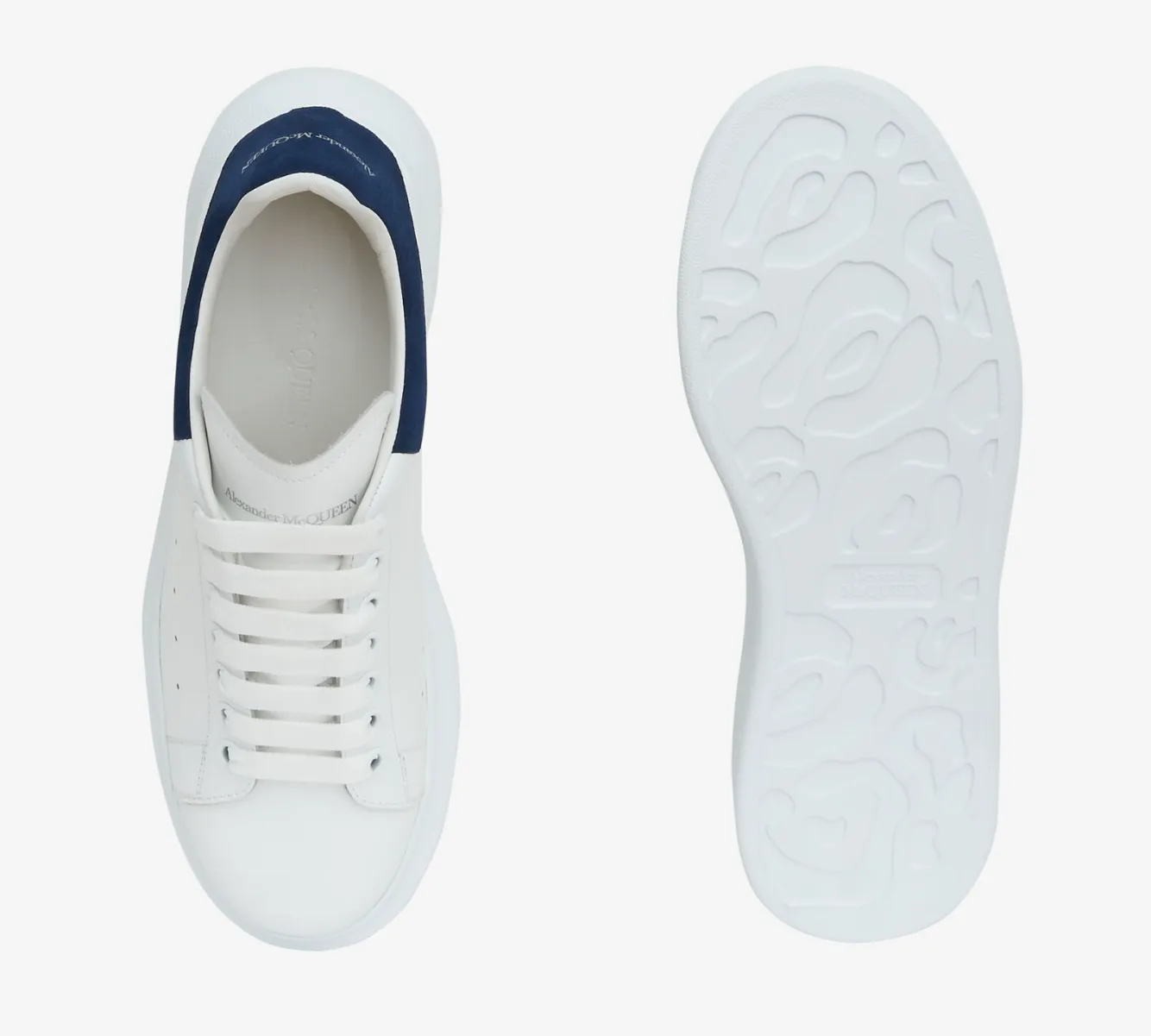 Alexander Mcqueen Men's Oversized Sneaker in White/paris Blue - beetsneakers