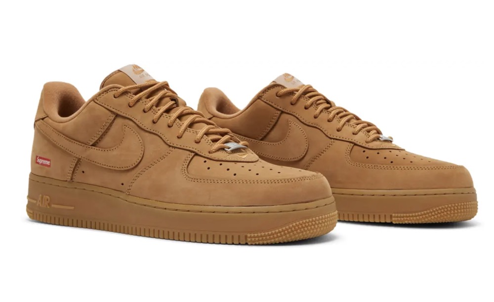 Supreme x Air Force 1 Low SP 'Box Logo - Wheat' - beetsneakers