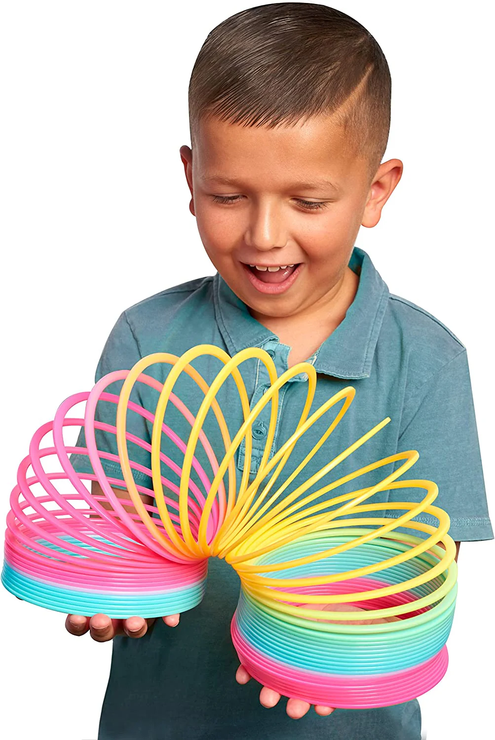 Slinky the Original Walking Spring Toy, Plastic Rainbow Giant Slinky, by Just Play