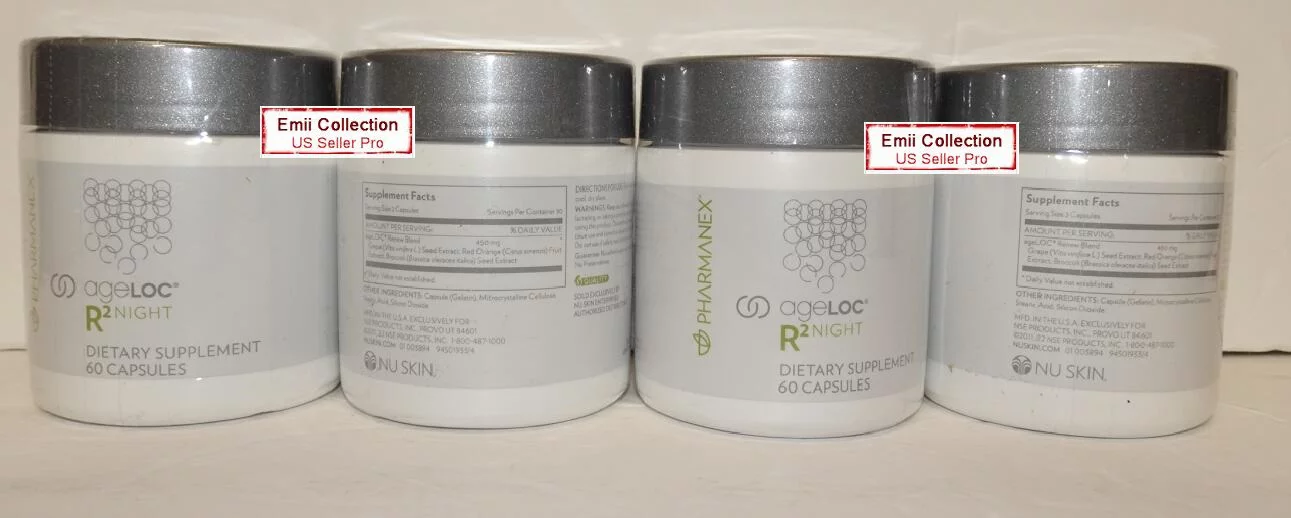 Nu Skin Nuskin Pharmanex ageLOC R2 Night 60 Capsules (4 Bottles)