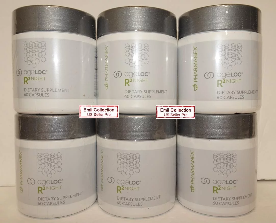 Nu Skin Nuskin Pharmanex ageLOC R2 Night 60 Capsules (6 Bottles)