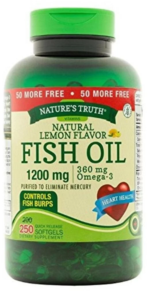 6 Pack - Nature's Truth 1200 Mg Omega-3 Fish Oil Softgels, 250 ea