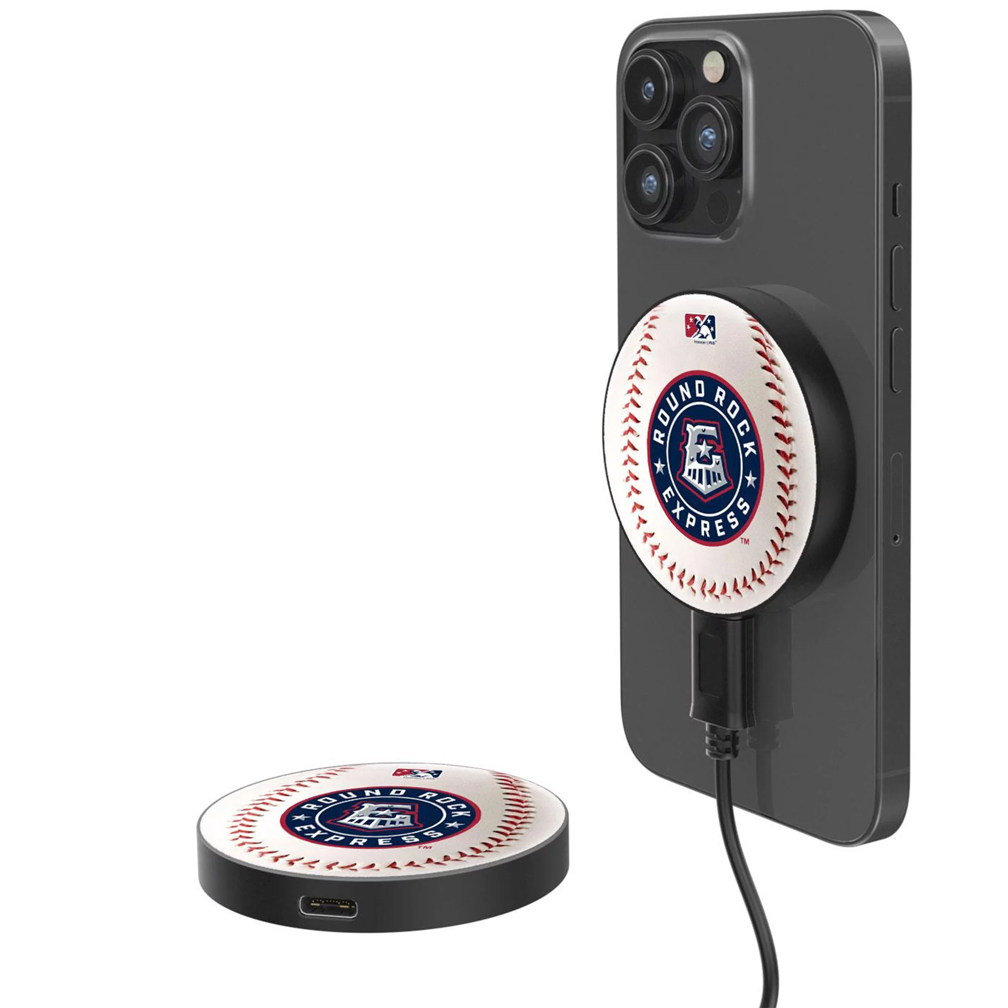 Round Rock Express 10-Watt Football Design Wireless Magnetic Charger