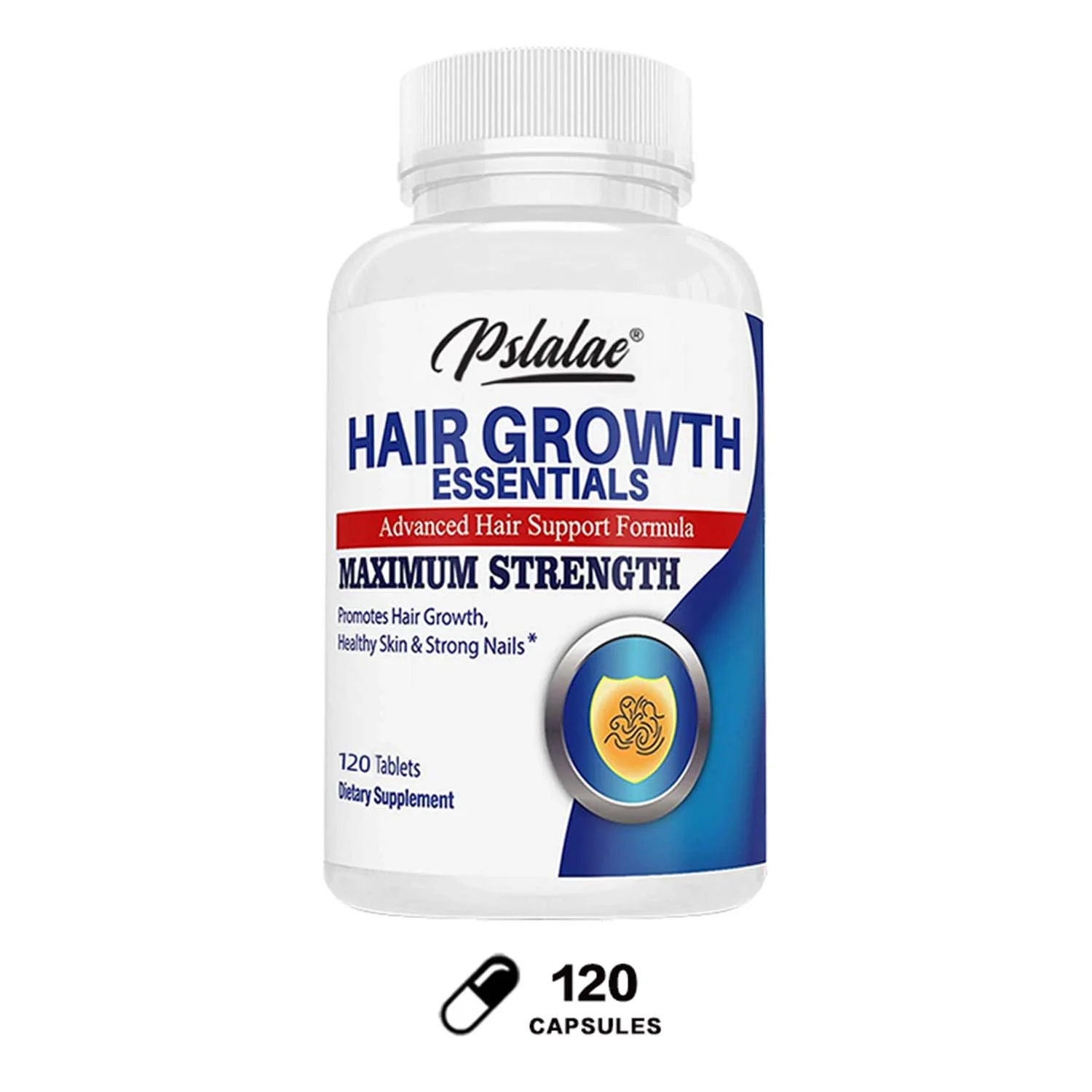 Pslalae Hair Growth Essentials - Biotin - Make Hair Longer,Thicker, Prevent Hair Loss (30/60/120pcs)