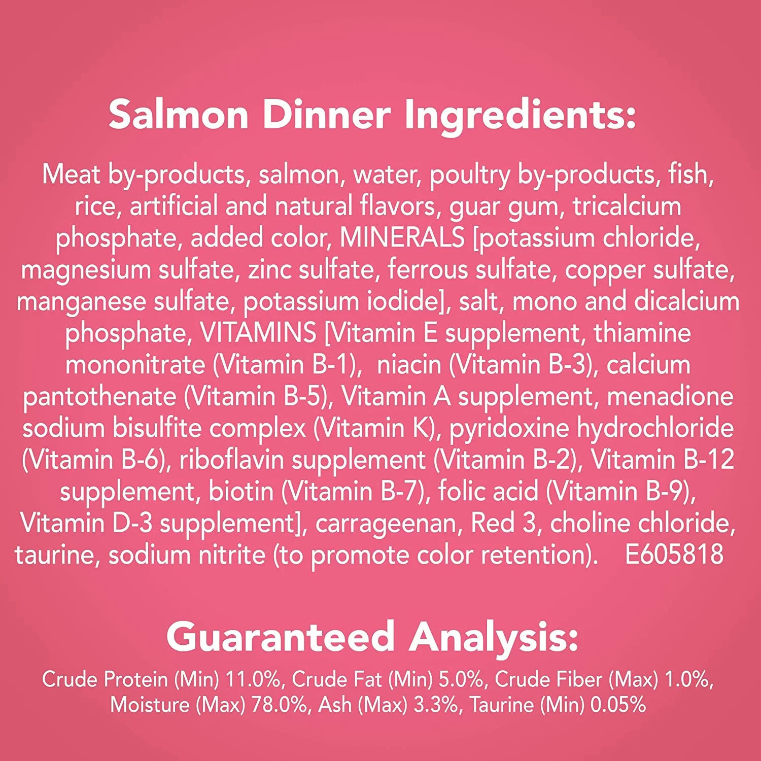 Friskies Pate Salmon Dinner Wet Cat Food, 5.5 OZ , 24 Count