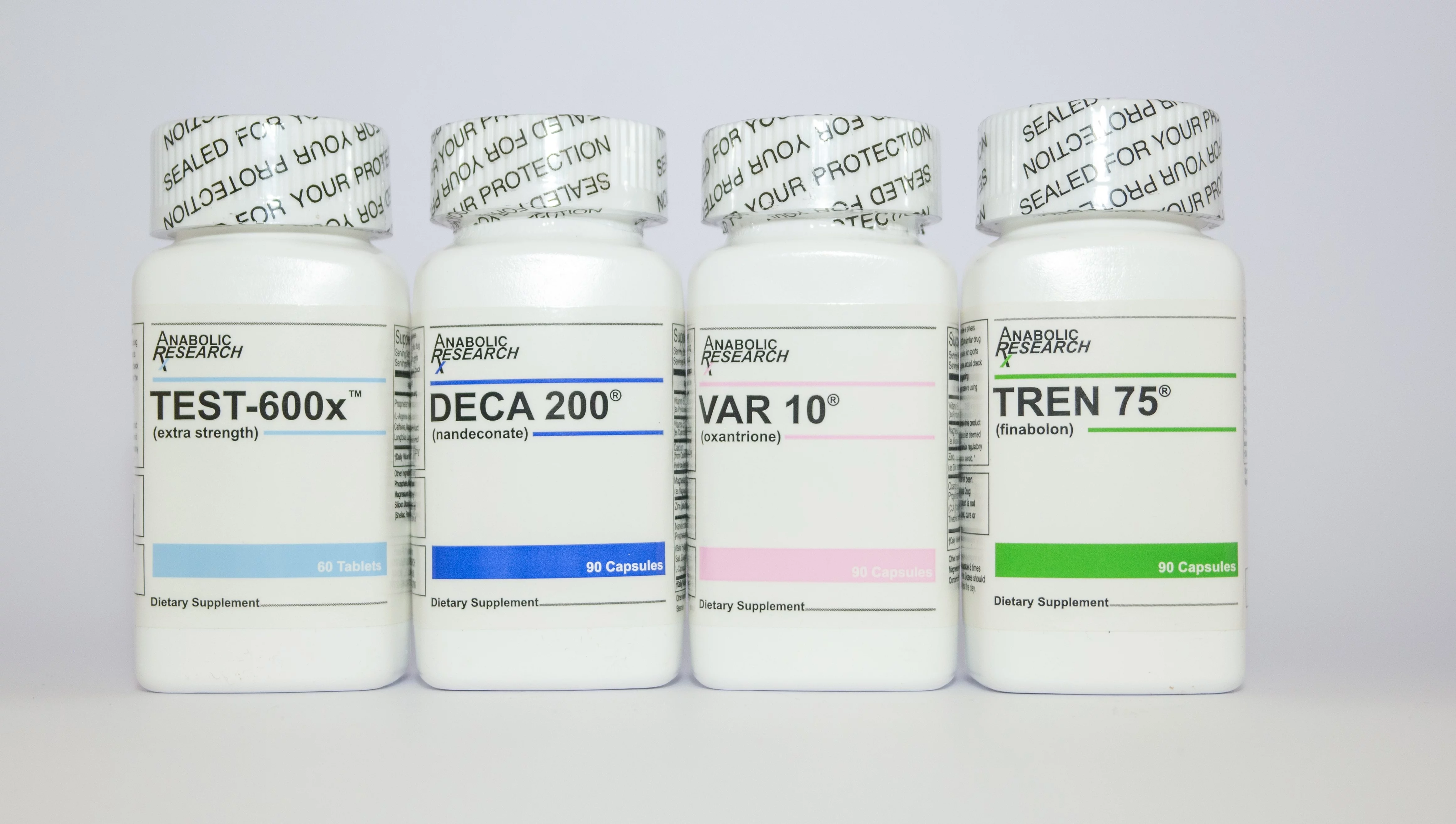 Anabolic Research Strength Stack - Test-600x, Deca 200, Var 10, and Tren 75 - 1 Month Supply