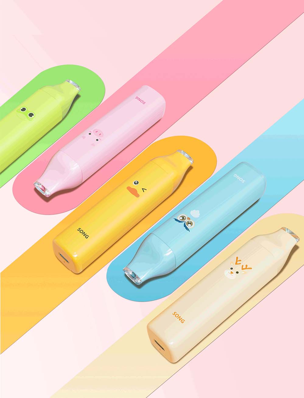 Disposable electronic cigarette IP PET SERIES A06 (Y808）/ Apricot appearance