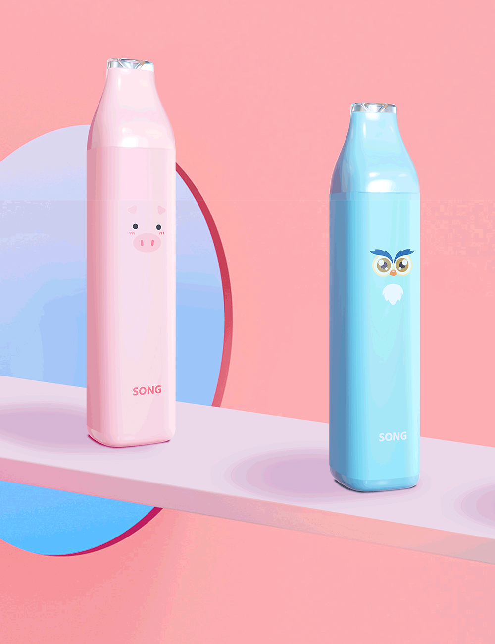 Disposable electronic cigarette IP PET SERIES A06 (Y808）/ Apricot appearance