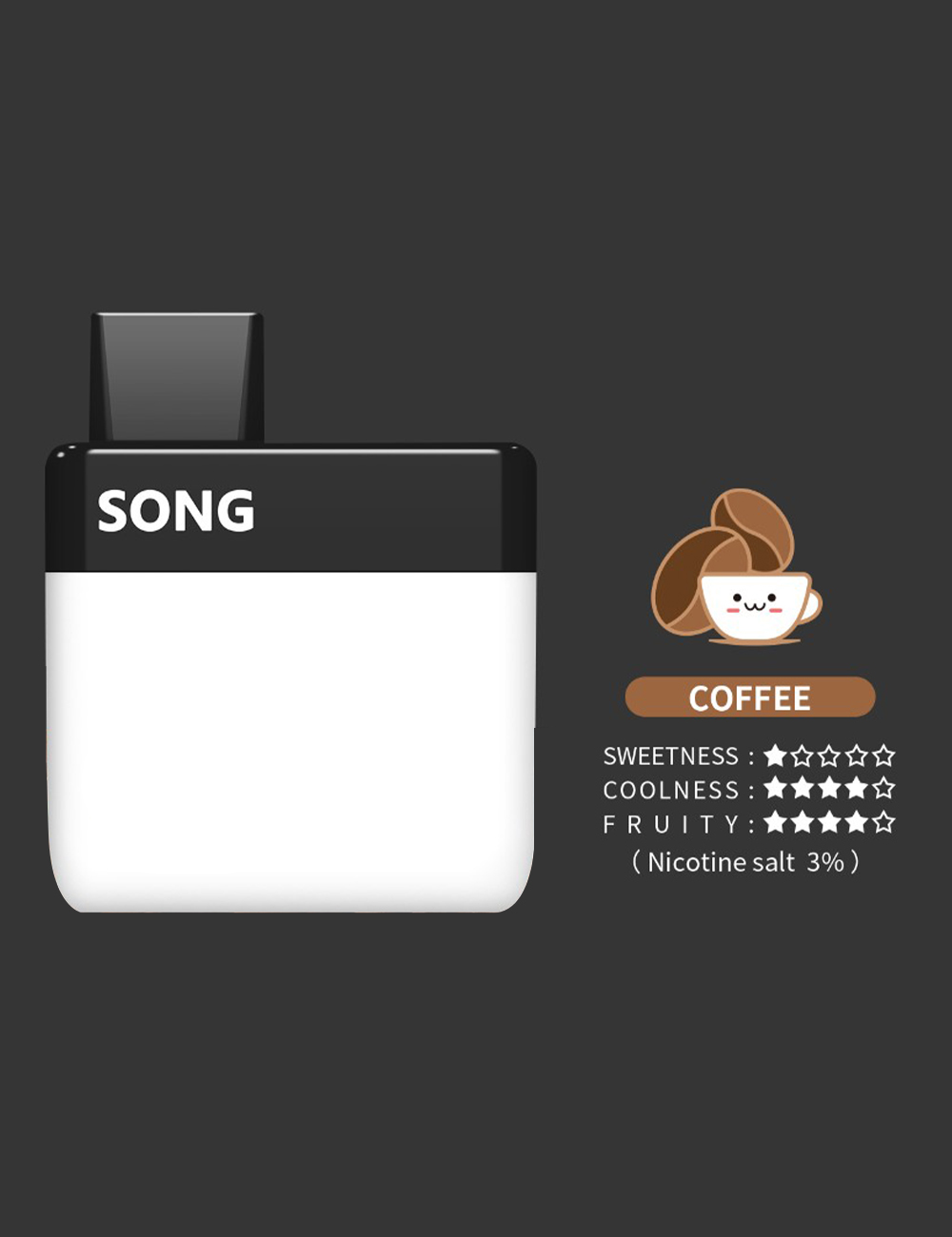 Disposable electronic cigarette Card Series A05(VK-02)/ Coffee flavor