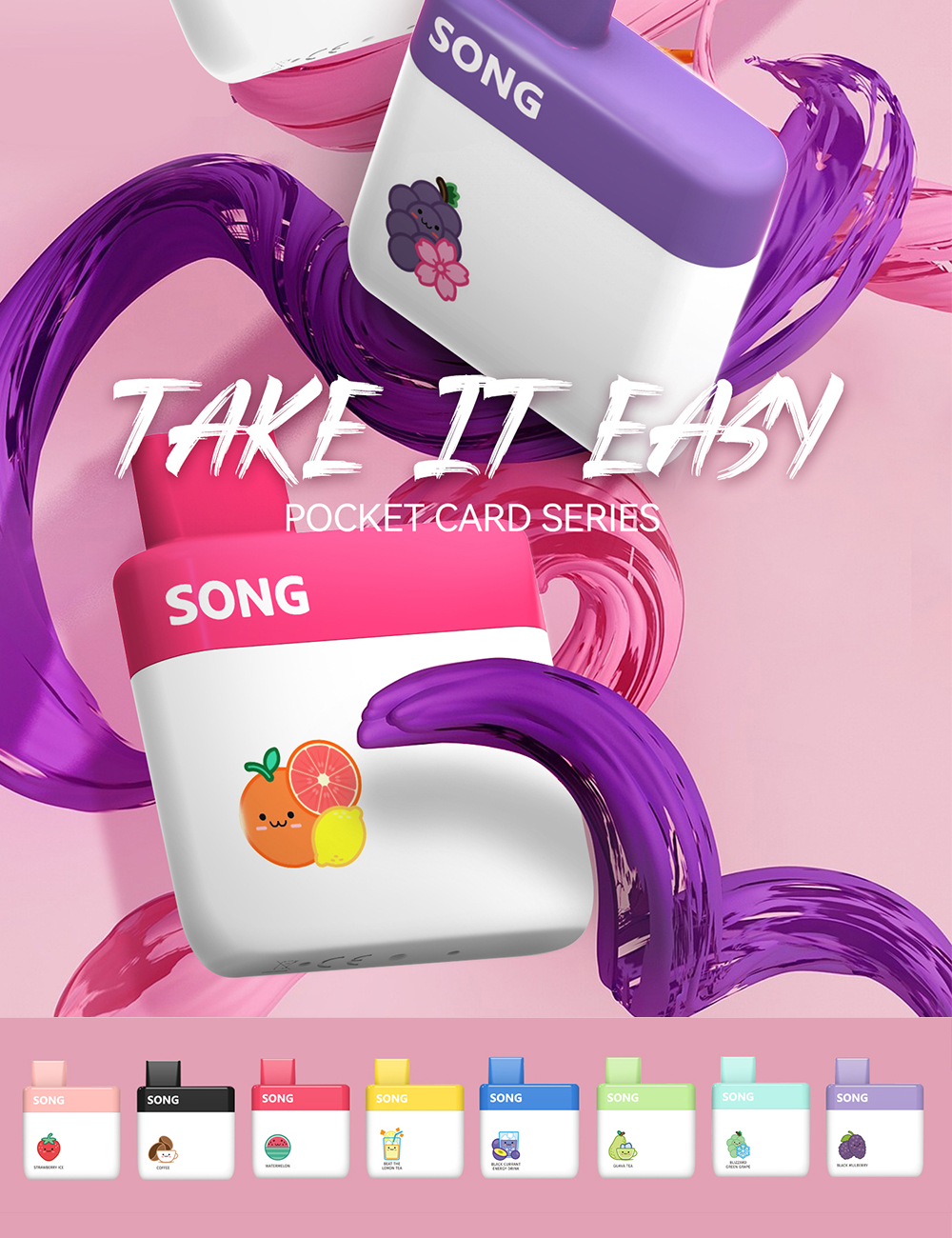 Disposable electronic cigarette Card Series A05(VK-02)/ Fruity flavor