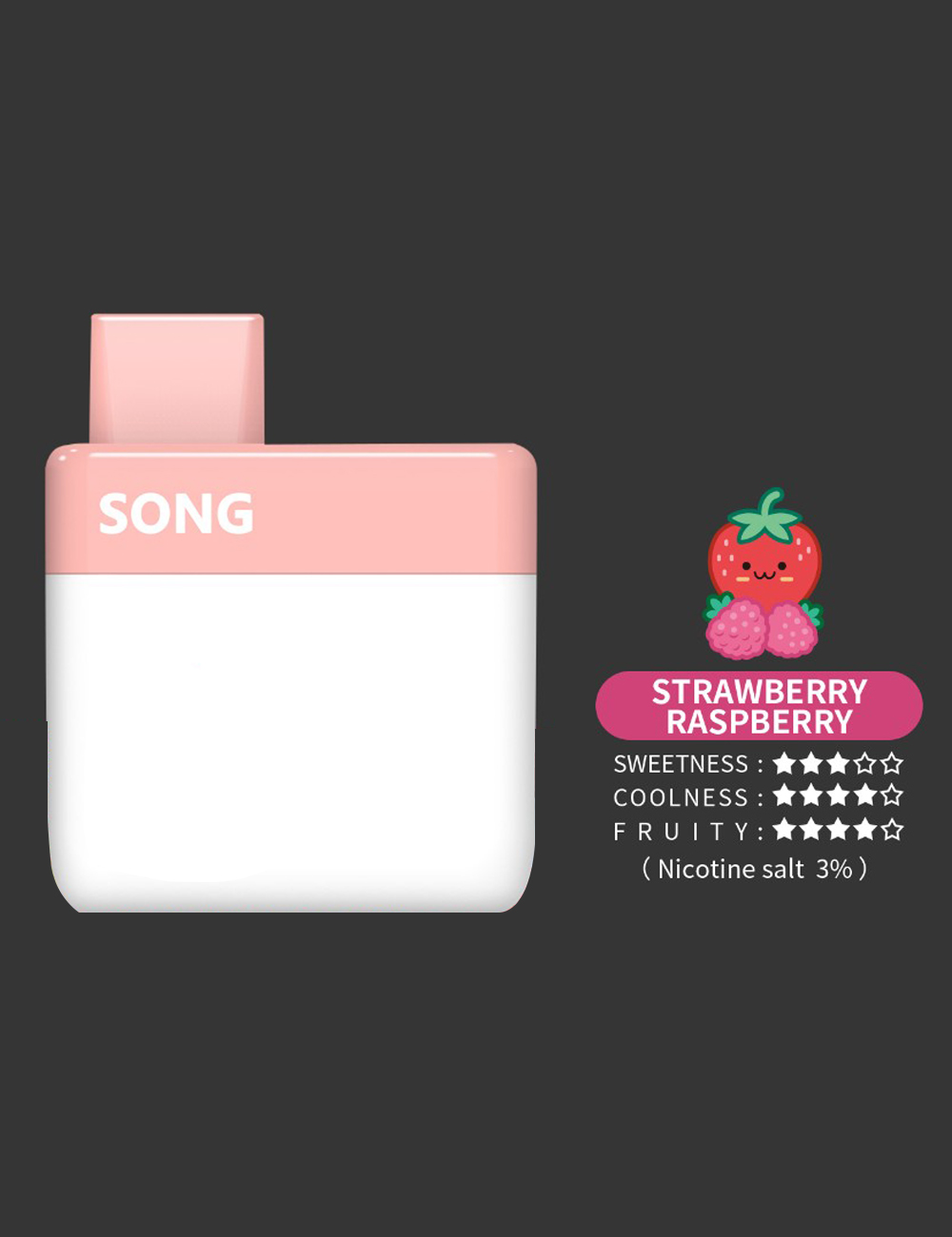 Disposable electronic cigarette Card Series A05(VK-02)/ Strawberry  flavor
